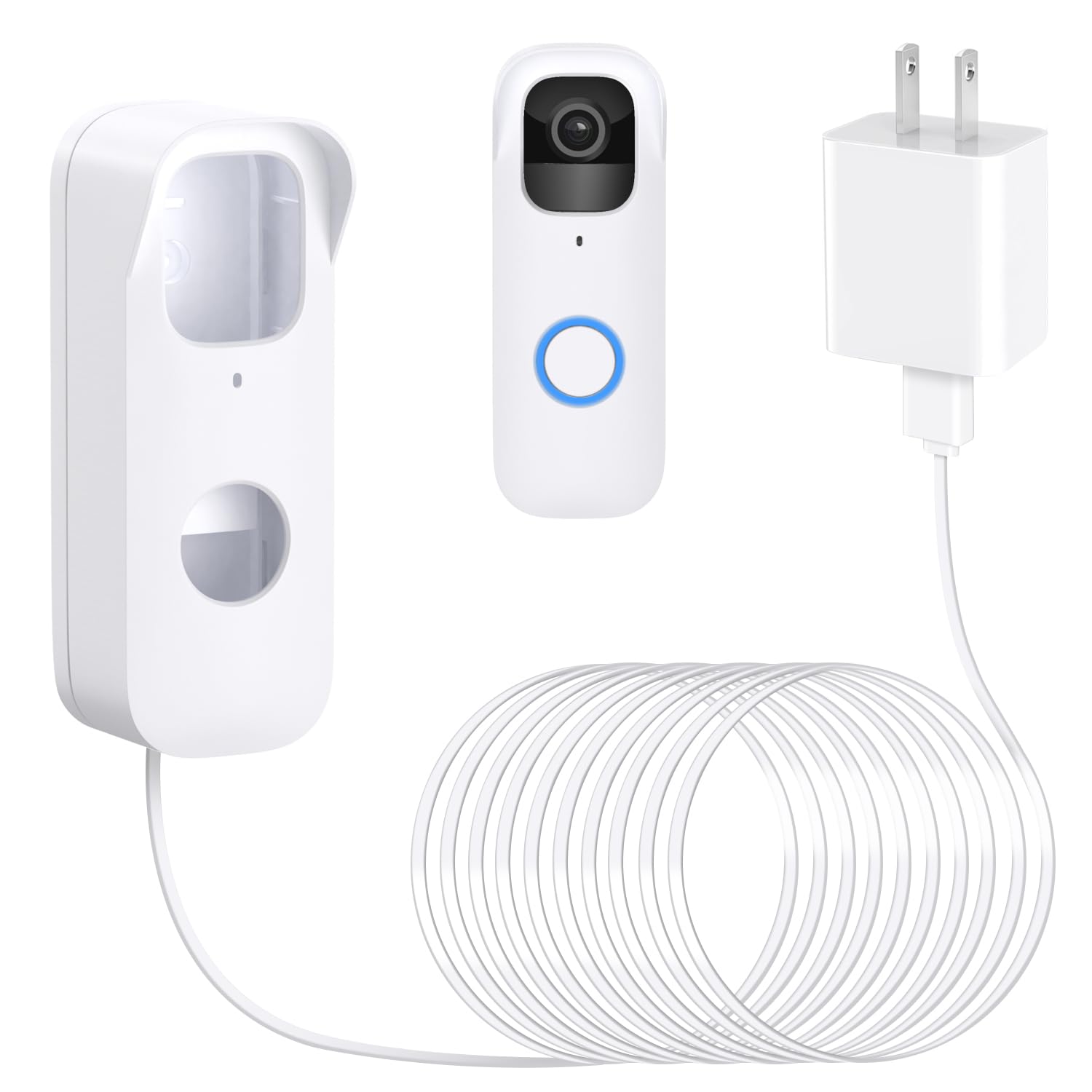 Power Cable With Adapter For Blink Video Doorbell (Replace Battery), Doorbell Transformer With 16.4Ft/5M Weatherproof Cable, Cha
