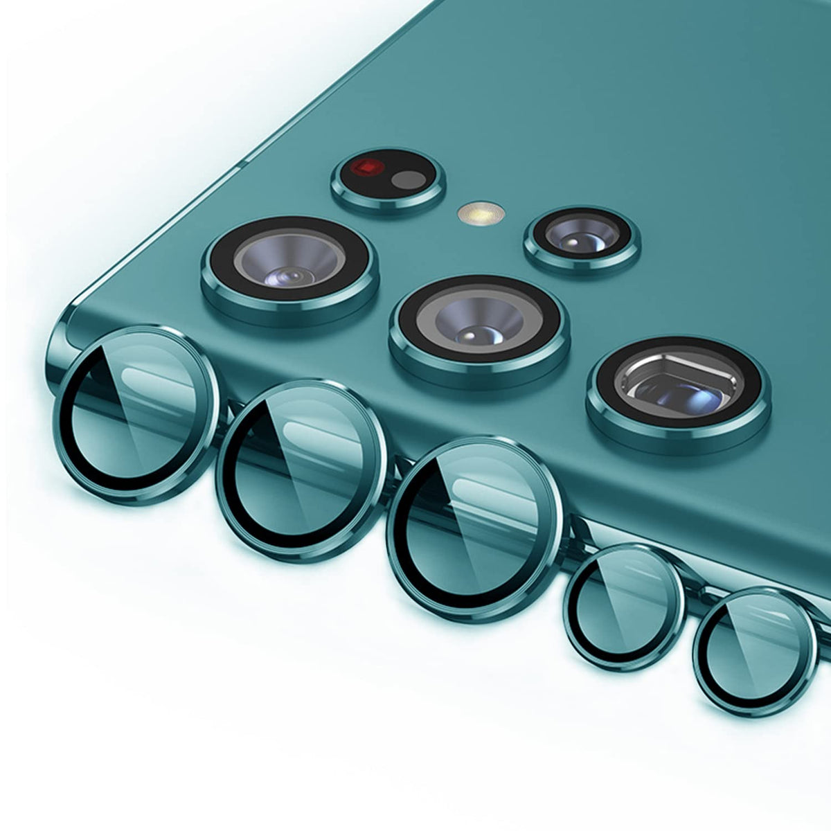 Kanosan S22 Ultra Camera Lens Protector, 9H Tempered Glass Anti Scratch Aluminium Alloy Plus Decorative Camera Cover Accessories