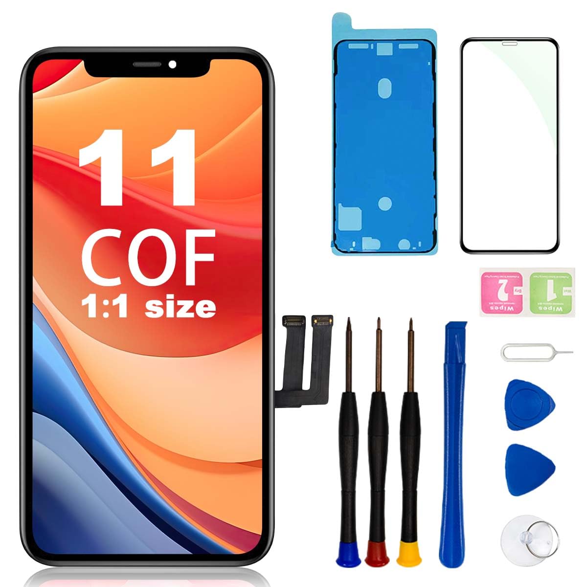 Efaithfix For Iphone 11 Lcd Screen Replacement 6.1 Inch Frame Assembly Display 3D Touch Screen Digitizer With Repair Tools Kit F