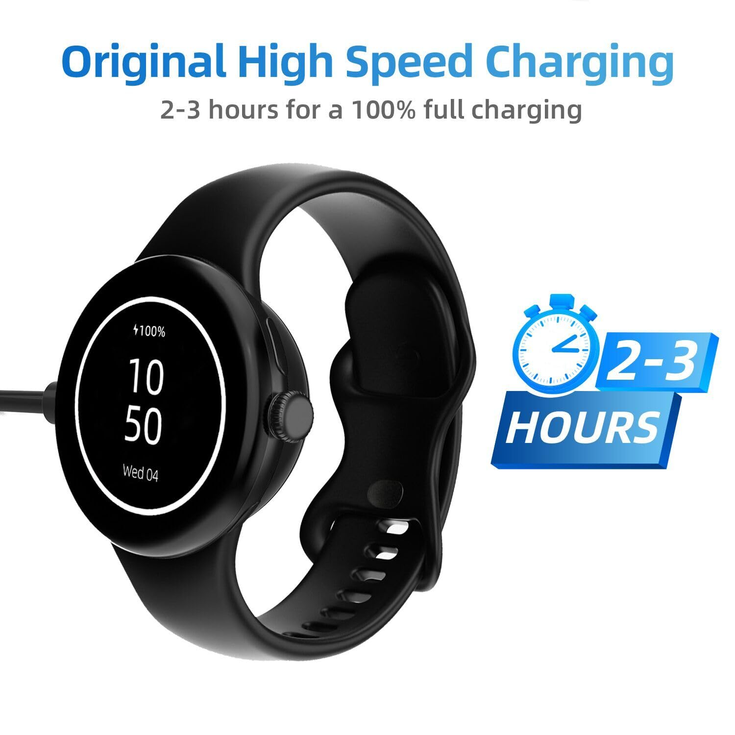 For Google Pixel Watch 2 Charger, Bukeer Usb Charging Cable Magnetic Charging Dock Stand For Pixel Watch 2 Smartwatch-Automatica