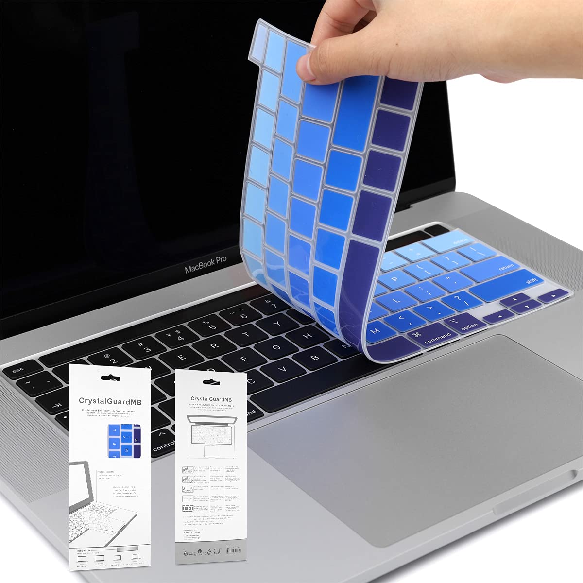 Batianda Ombre Color Waterproof Silicone Keyboard Cover Skin For New Macbook Pro 13 2022 2020 Release With Touch Bar A2338 M1 M2