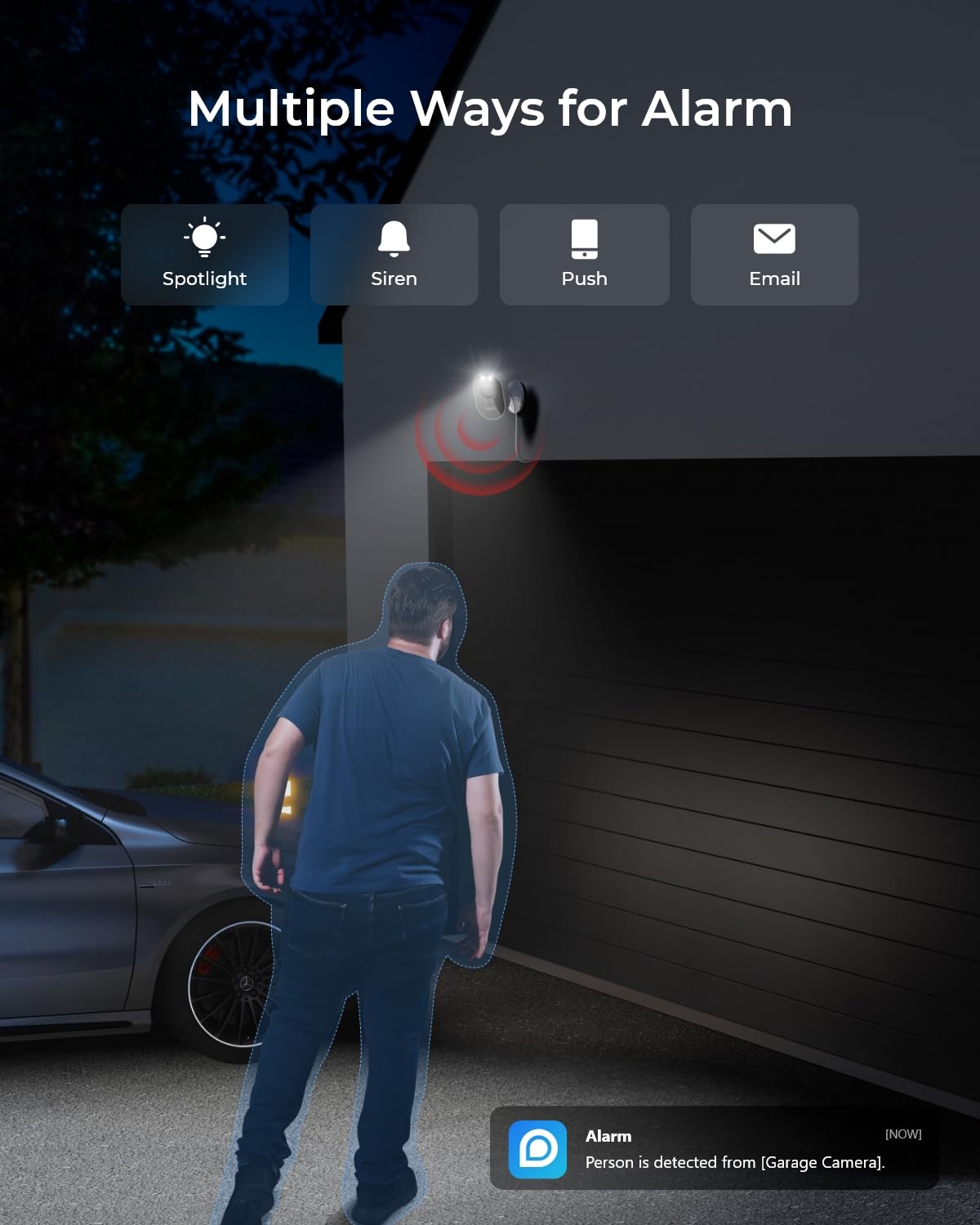 Reolink Wireless Outdoor Security Camera Lumus 2K, Upgraded 4Mp Spotlight Color Night Vision, 2.4/5Ghz Dual Band Wifi Plug In Camera, Smart Person/Vehicle/Animal Detection, Two Way Talk, Local Storage