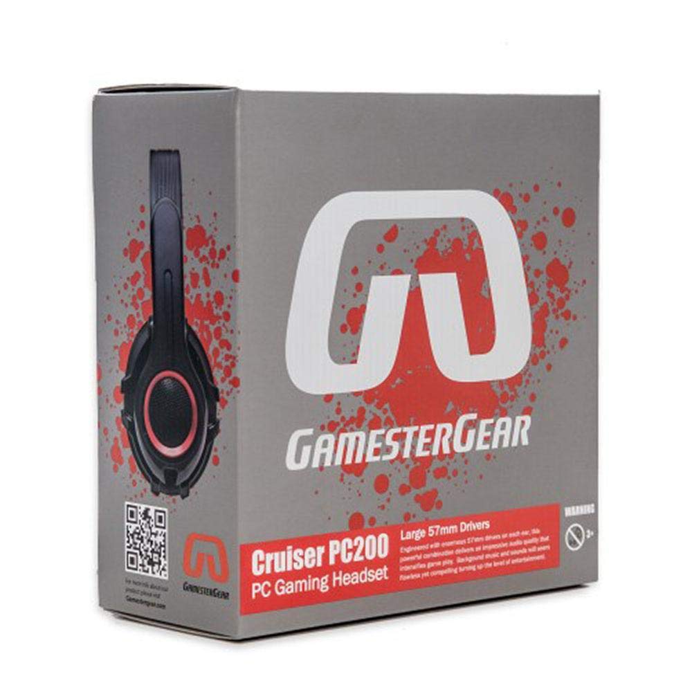 Cruiser PC200 2.0 Stereo Gaming Headset with Detachable Boom Microphone for PC, Black Color