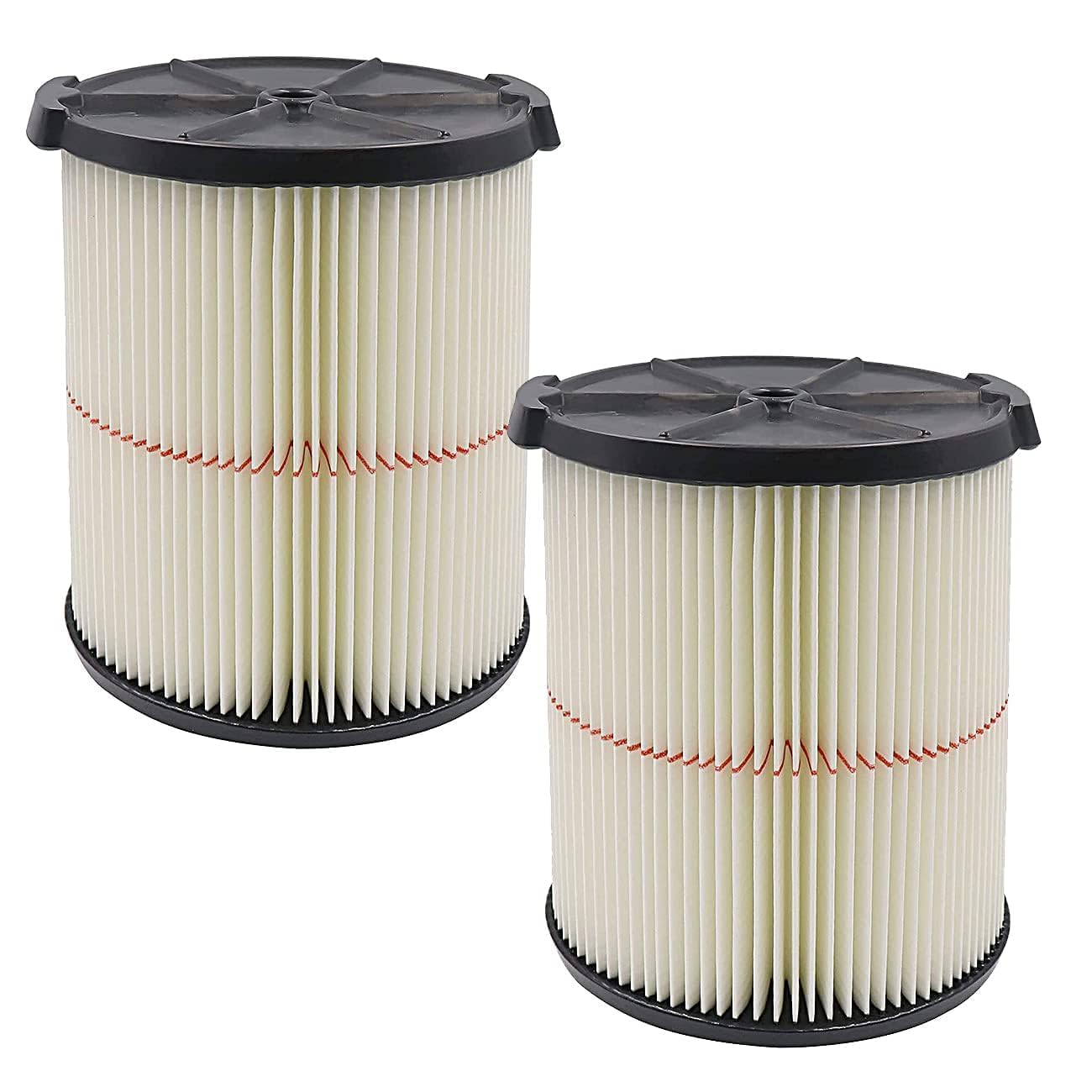Replacement Vacuum Filter For Craftsman Cmxzvbe38754 2Pcs Red Stripe General Purpose Vac Filter For Craftsman 5 To 20 Gallon Sho