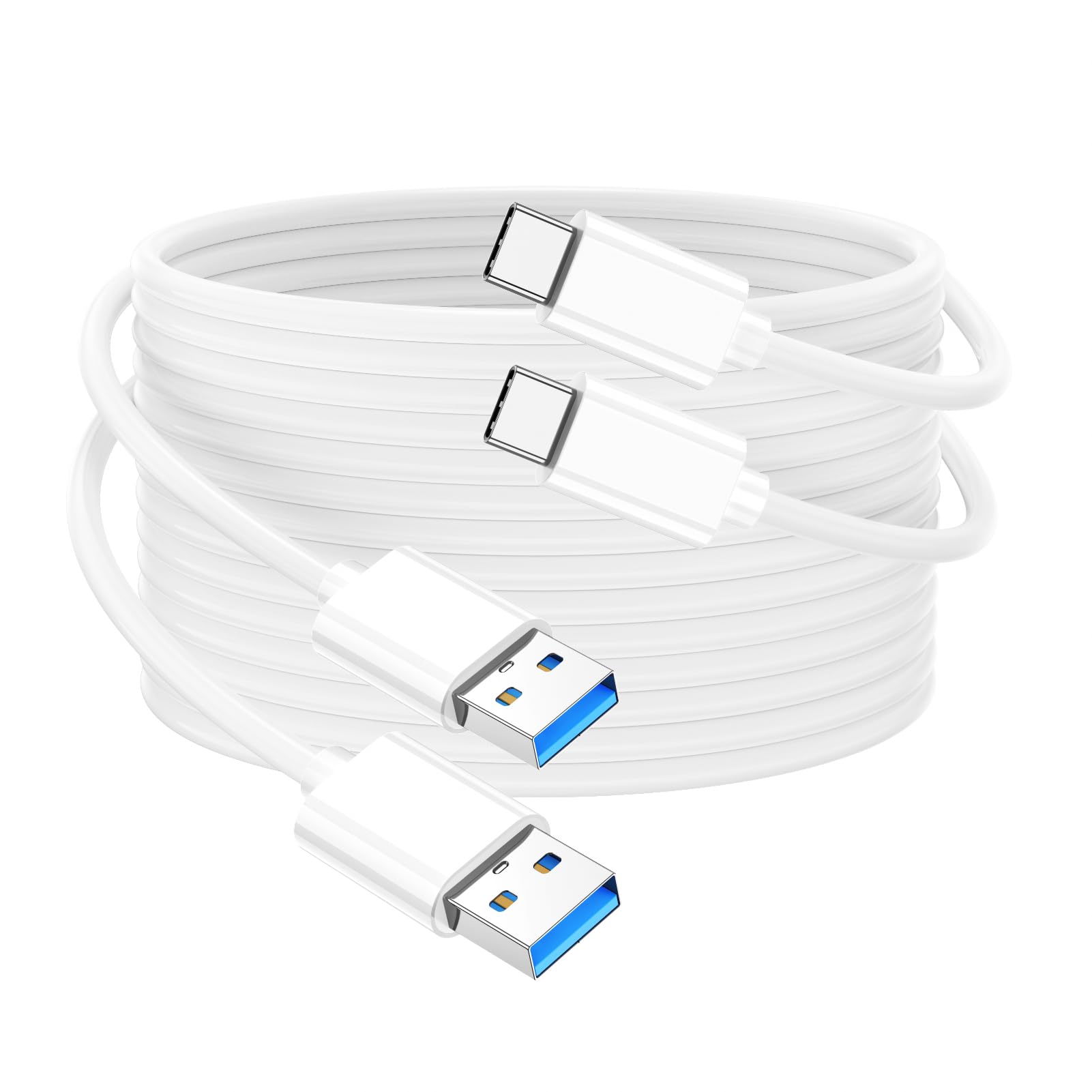 [10Ft 2Pack]Usb To Usb C Cable 10Gbps Data Transfer, Usb 3.1 Gen 2 To C Fast Charging Cord For Macbook,Iphone 15,15 Plus,15 Pro