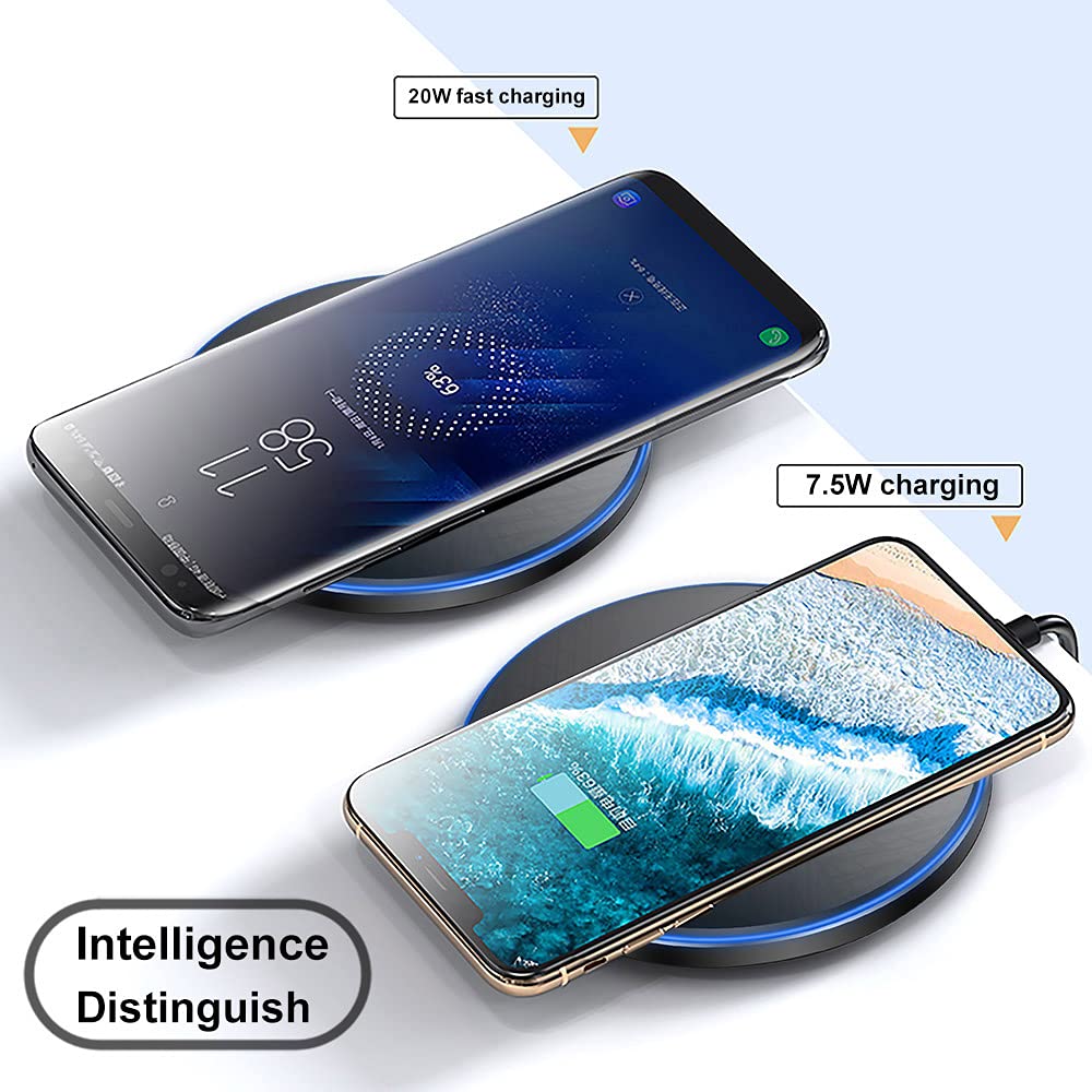 Fast Wireless Charger,20W Max Wireless Charging Pad Compatible With Iphone 16/16 Pro/Pro Max/16 Plus/15/14/13/12/11/X,Airpods;Fd