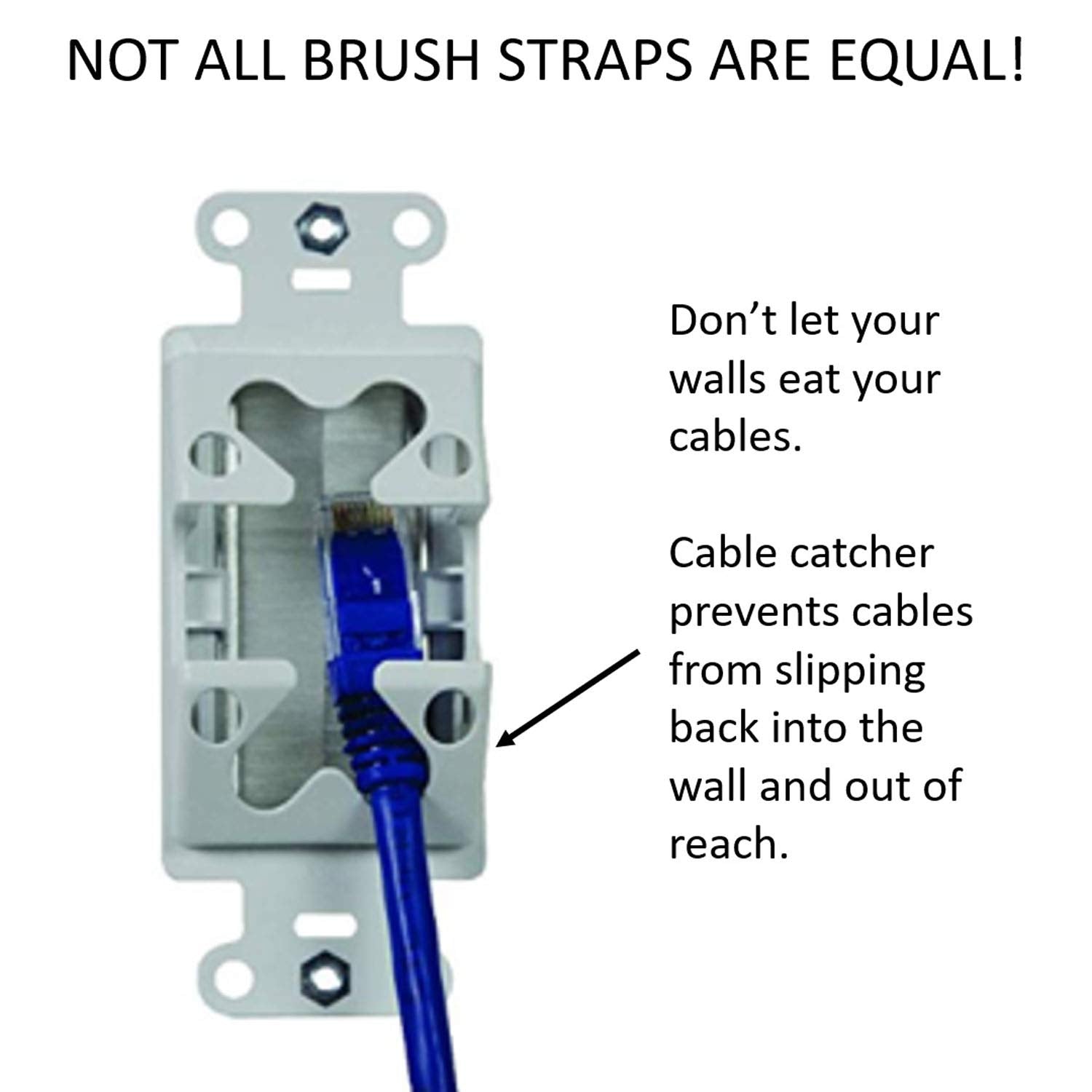 On Q Wp1014Wh Wp1014 Cable Access Strap, 1 Pack, White