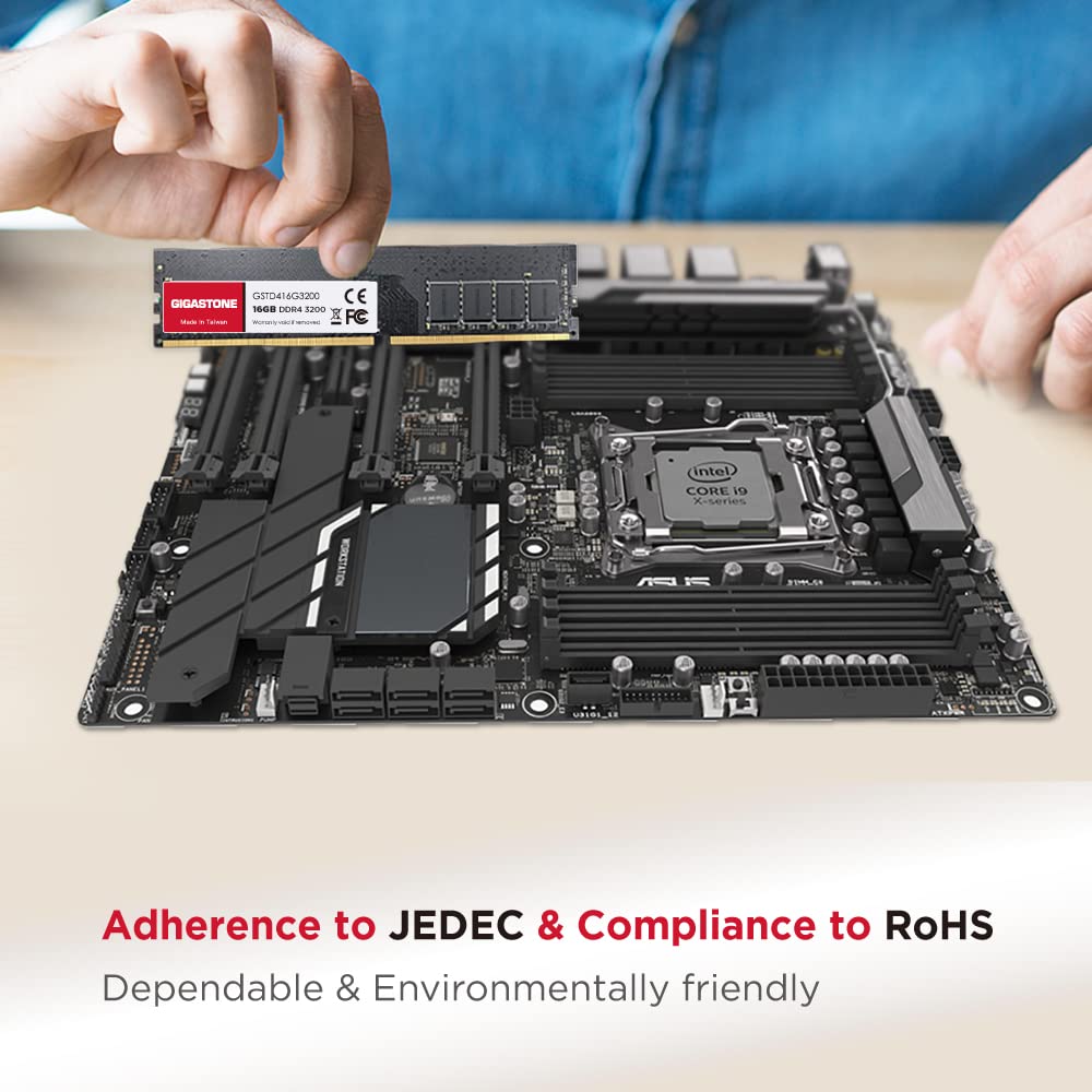 ?Ddr4 Ram? Gigastone 32Gb Kit (2X16Gb) Ddr4 3200Mhz (2933Mhz Or 2666Mhz) Pc4 25600 (Pc4 23400, 21300) Cl22 1.2V Udimm 288 Pin Un