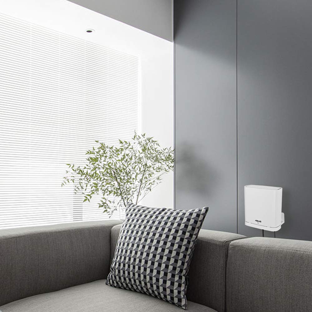 Wall Mount Holder For Asus Zenwifi Ax Whole Home Tri Band Mesh Wifi 6 System (Xt8)(Ct8)(Xt9),Simple And Sturdy Wall Mount Holder Stand Bracket By Holaca (2 Pack, White)