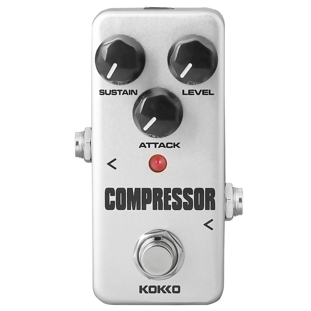 Compressor Guitar Pedal, Mini Effect Processor Fully Analog Circuit Universal For Guitar And Bass, Exclude Power Adapter   Kokko
