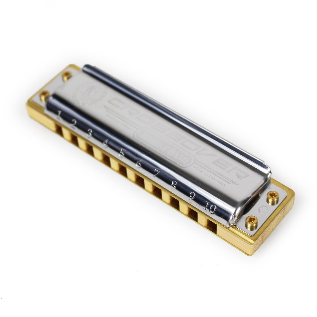 Hohner Harmonicas Marine Band Crossover, Key Of C, Stainless Steel, Bamboo