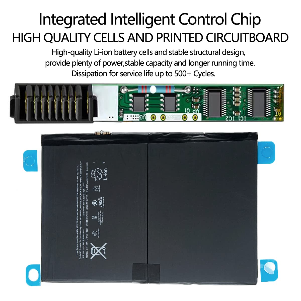 Pinsinholy A1484 A1474 Battery Compatible With Ipad Air 1 Ipad 5Th 7Th 8Th 9Th 5 7 8 9 A1474 A1475 A1476 A1822 A1823 A1893 A1954