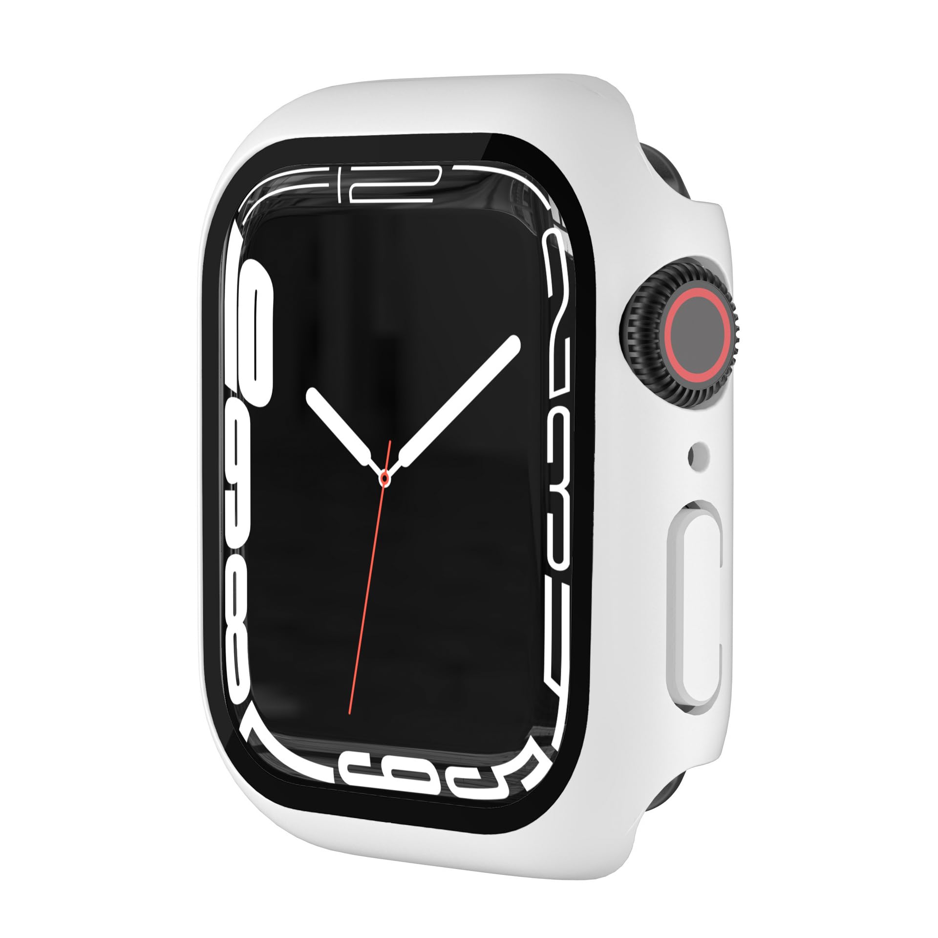 HANKN Hard Matte Case for Apple Watch Series 4 5 6 Se 44mm Tempered Glass Screen Protector Case, Hard PC Iwatch Cover Full Cover