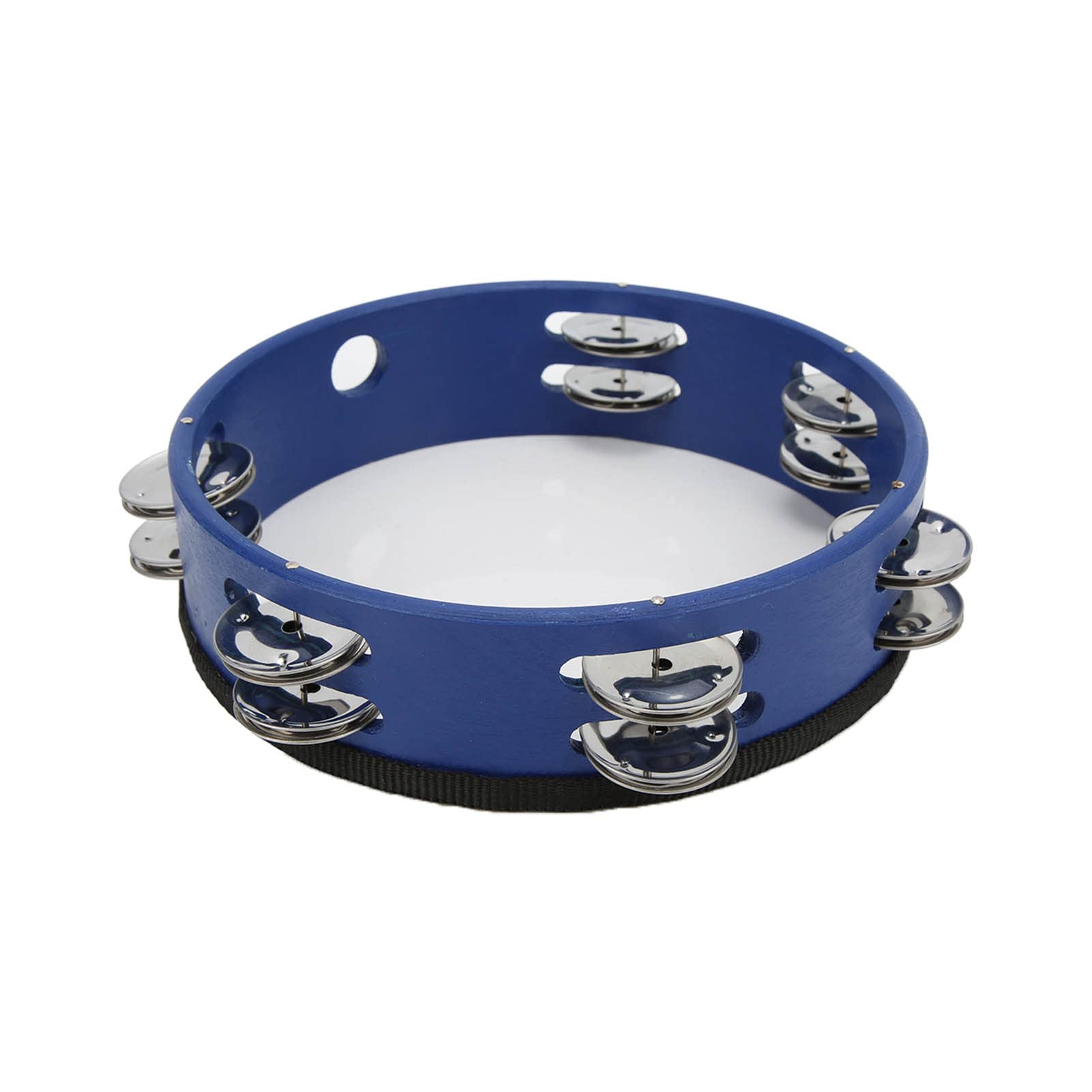Tambourine, Instrument Standard Design Pretty Sound Percussion Jingles Bell Easy Playing for Party for Karaoke