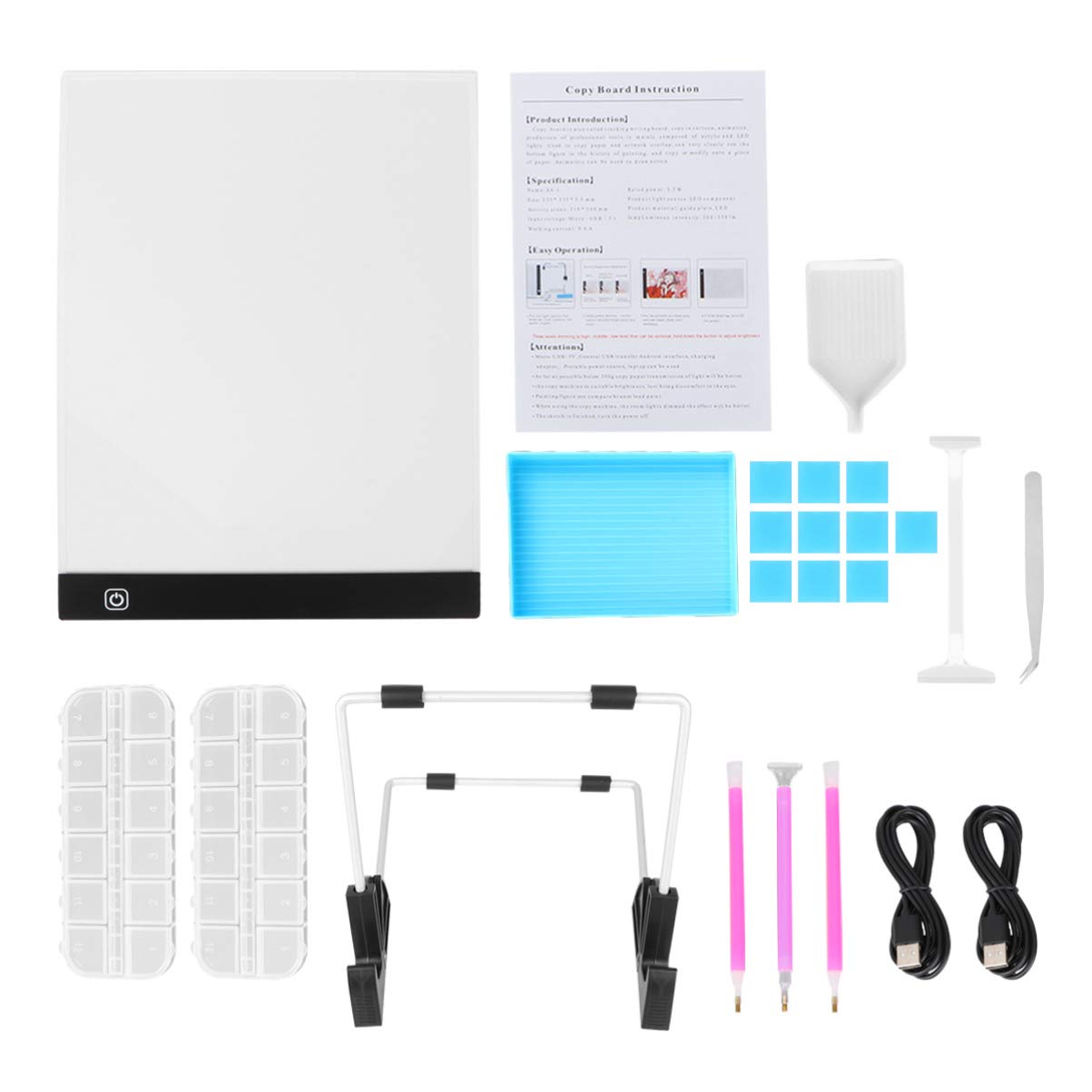 Heallily 1 Set A4 Led Light Pad For Diamond Painting Usb Powered Light Board Kit Diamond Painting Art Light Board