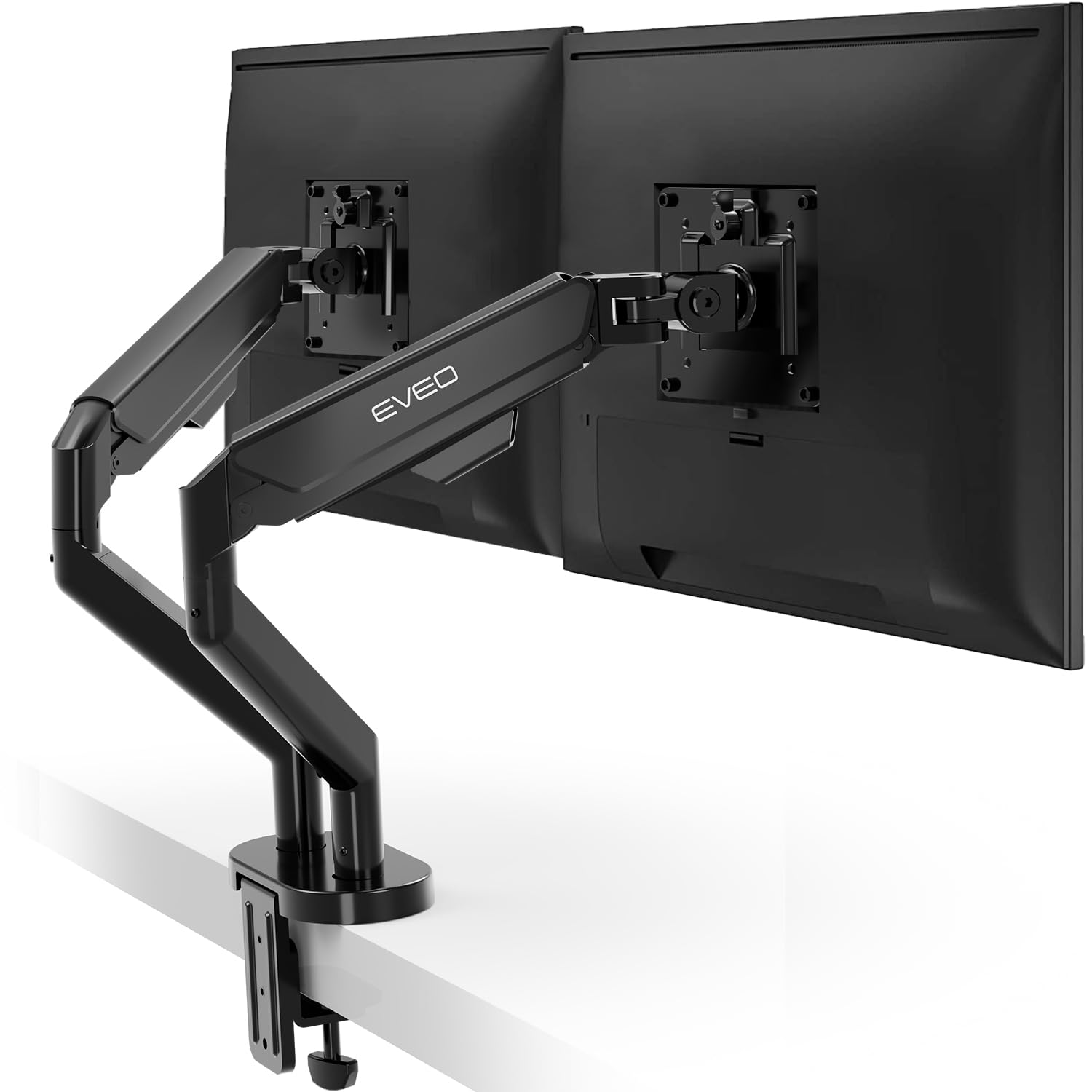 Eveo Premium Dual Monitor Stand 14 32    Dual Monitor Mount Vesa Bracket Adjustable Height Gas Spring Monitor Stand For Screen F