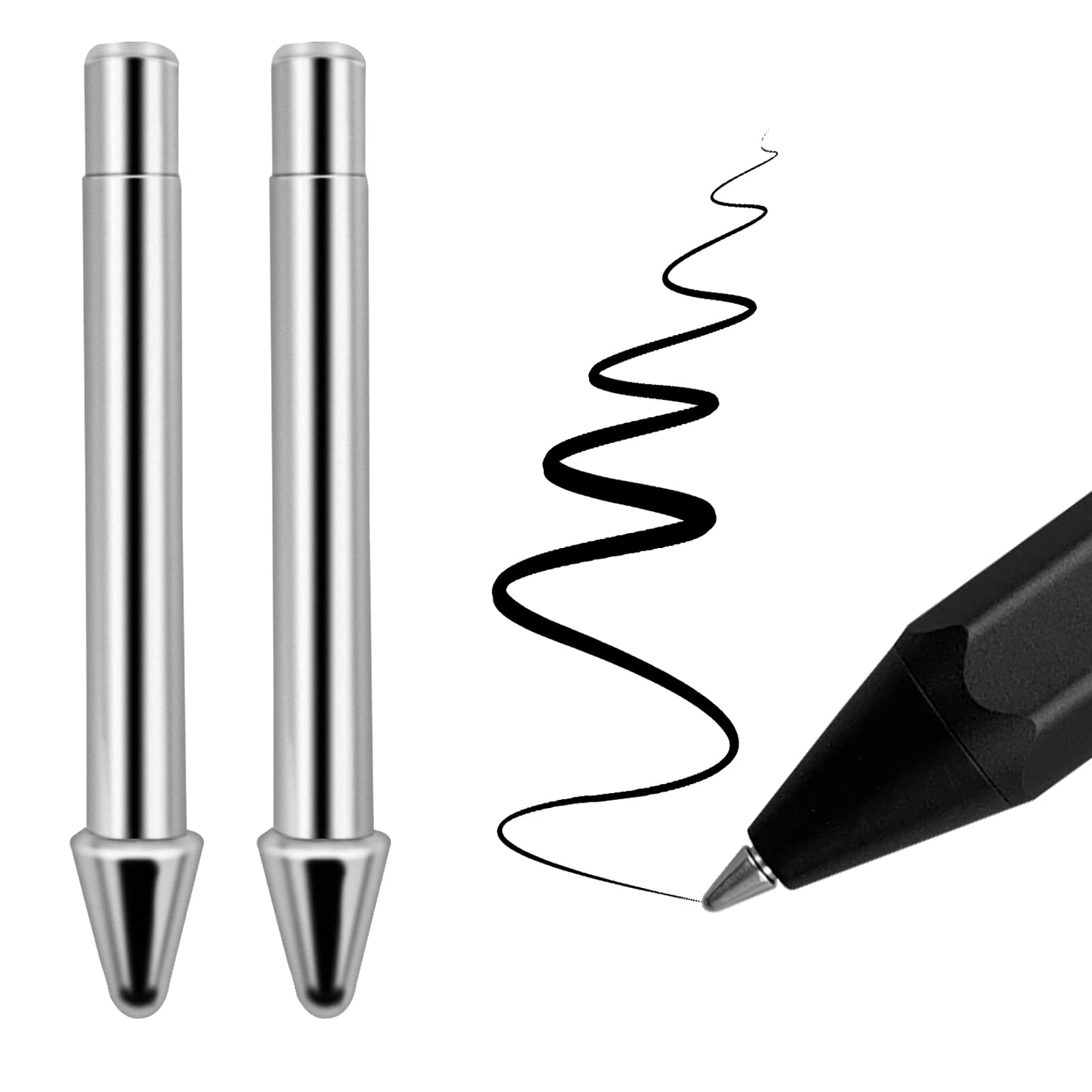No Wear Out Titanium Alloy Pen Tips fits for Surface Pen, Realititcs Pencil Like Refill Replacement Nibs fits for Microsoft Surf