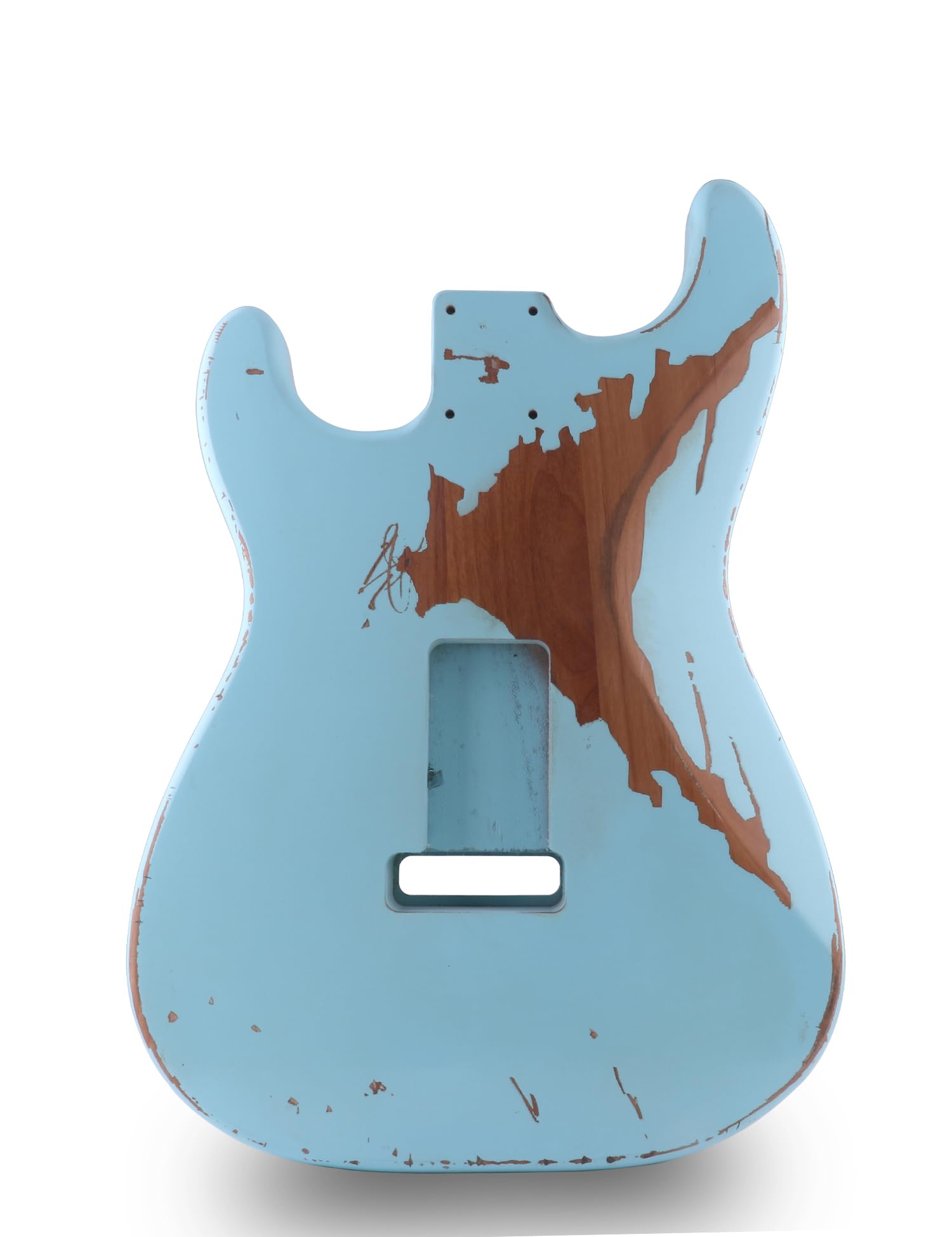 Sunsmile Relic Electric Guitar Body Nitro Top Alder Wood St Style Diy Guitar Body S S S Sonic Blue.