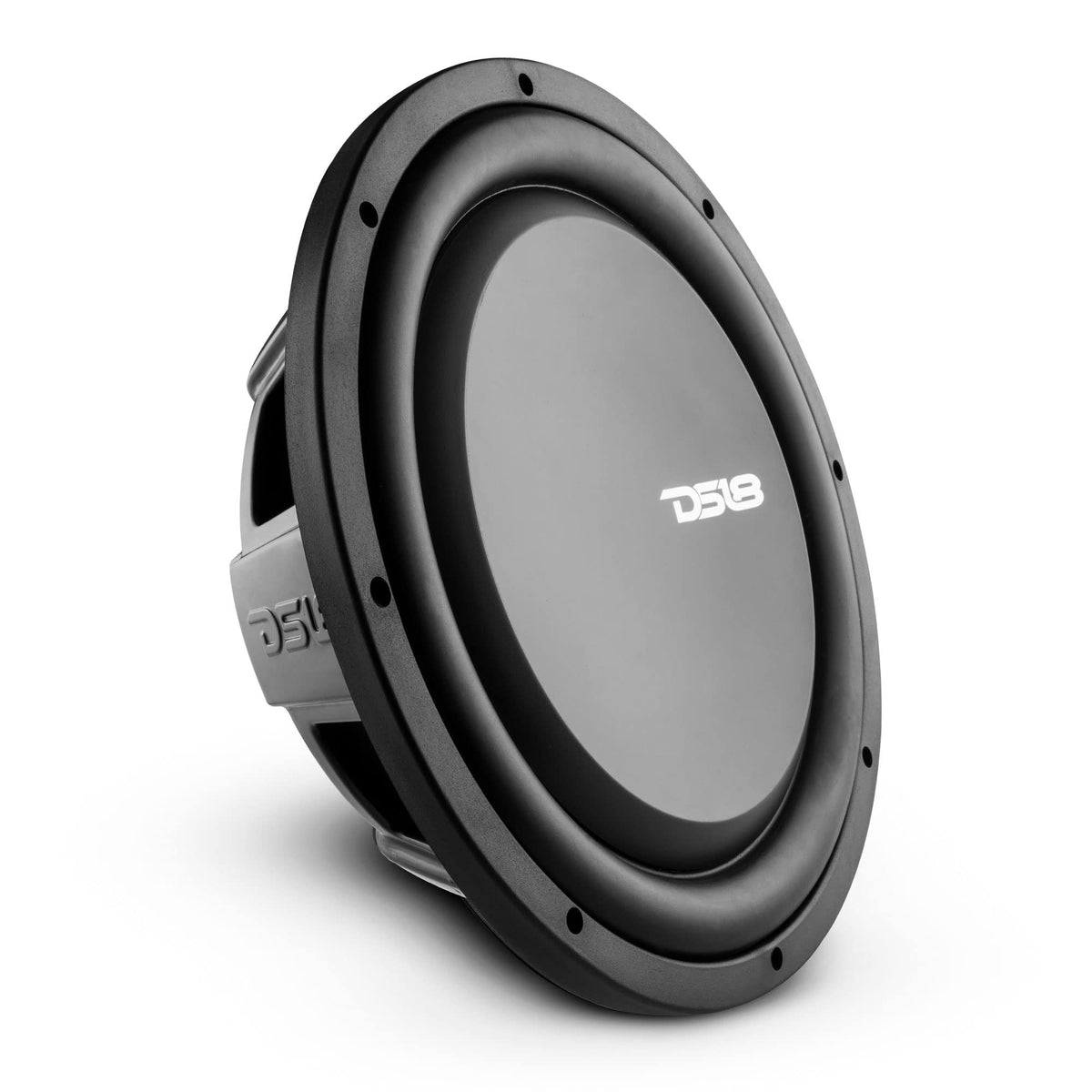 DS18 PSW12.4D 12' Shallow Mount Subwoofer 1200 Watts Max Power 600 Watts RMS Dual Voice Coil 4+4 OHMS Water Resistant - Best Sub for Tight Spaces in Car & Trucks - 1 Speaker