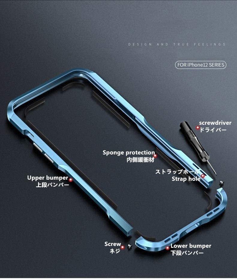 Iphone 13 Pro Max Aluminum Bumpers Bumper Case Metal Frame Bumper Cover Shock Absorbent Slim Cool Design (13Promax, Red)