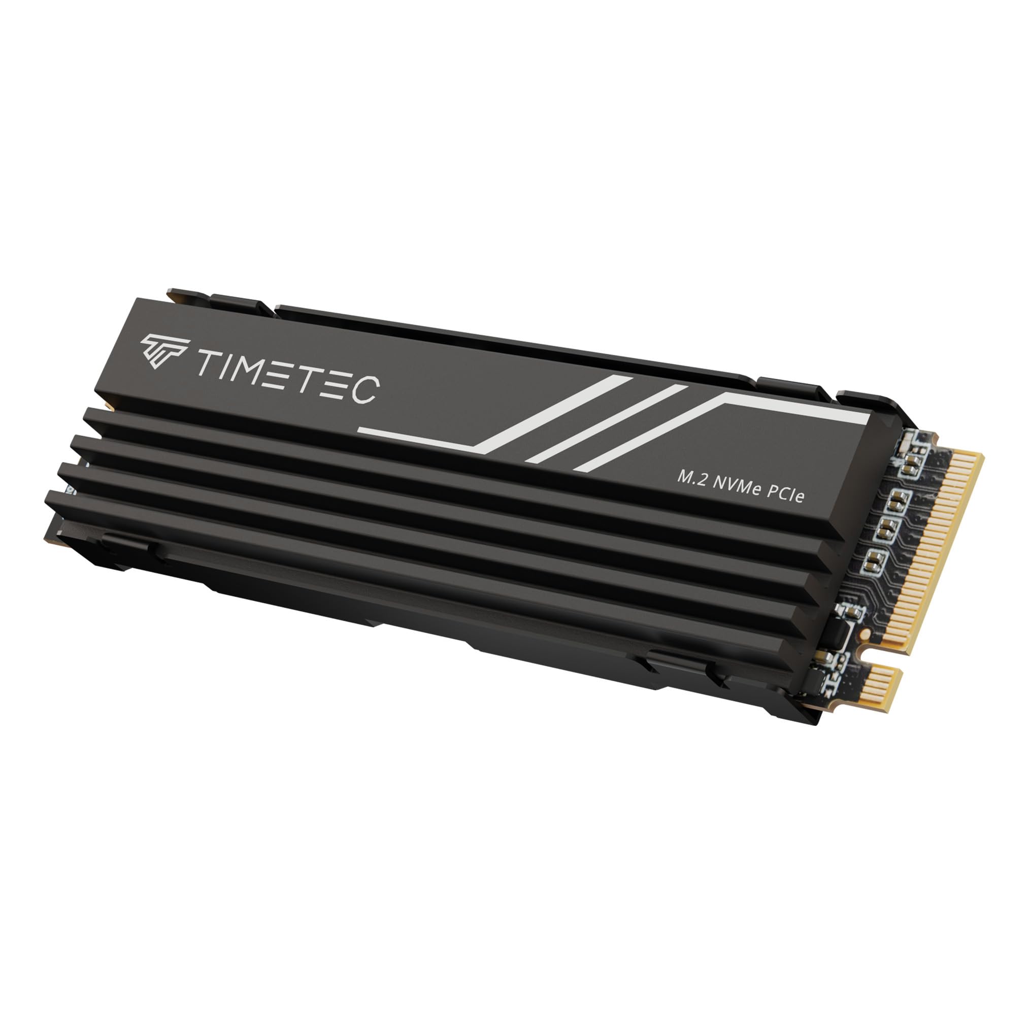 Timetec 1Tb Pcie 4.0 Heatsink Gaming Ssd Nvme Phison E27T Pcie Gen4X4 M.2 2280 3D Nand Tlc Slc Cache Read/Write Speed Up To 7,400/6,100 Mb/S Internal Solid State Drive For Pc Desktop Ps5 Pro