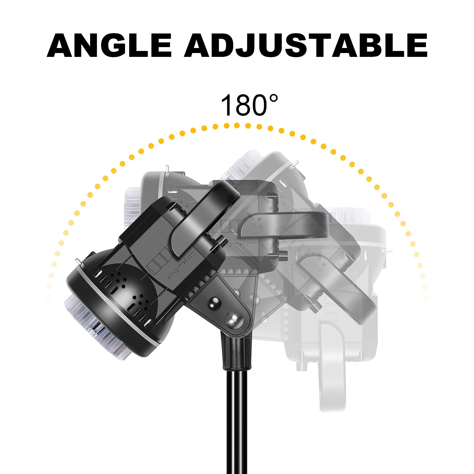 Gvm Great Video Maker 80W Cri97+ Video Lights With Bowens Mount Color Temperature 5600K Dimmable Led Continuous Lighting Spotlig