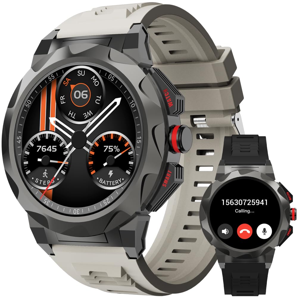 Filiekeu Business Smart Watch For Men,100 Sports Modes,5Atm Waterproof Fitness Smart Watch,1.46 ' 'Hd Screen,470Mah Large Batter