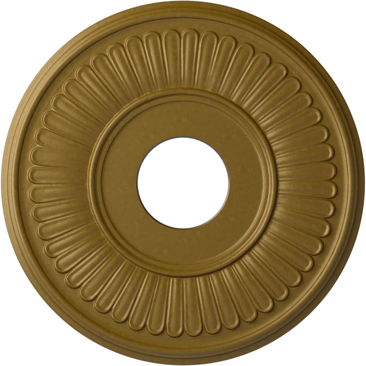 Ekena Millwork CM15BEGLS 15 3/4OD X 3 7/8ID X 3/4P Berkshire Ceiling Medallion Fits Canopies Up to 7, Gold