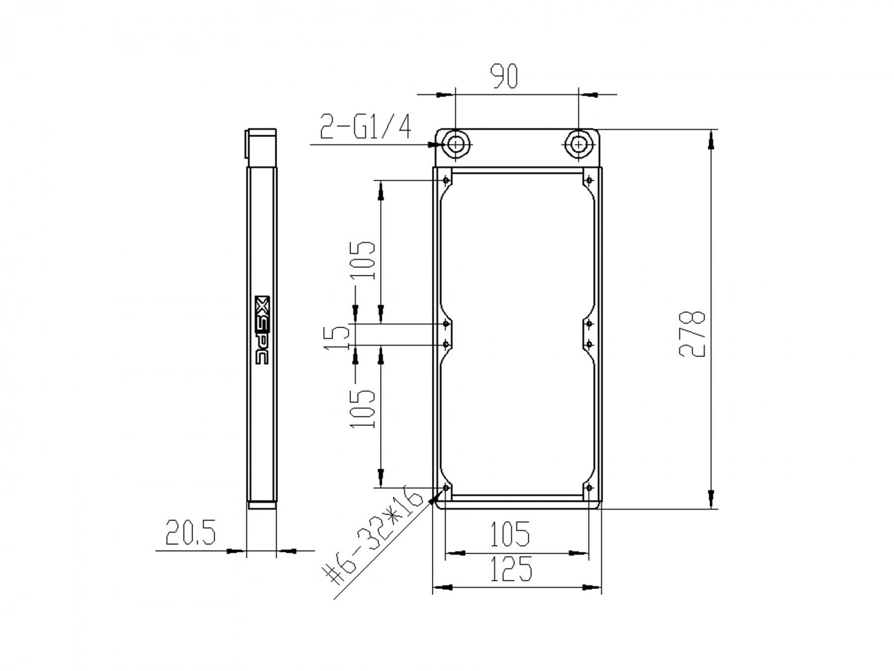 Xspc Tx240 Ultra Thin Radiator, 120Mm X 2, Dual Fan, Black