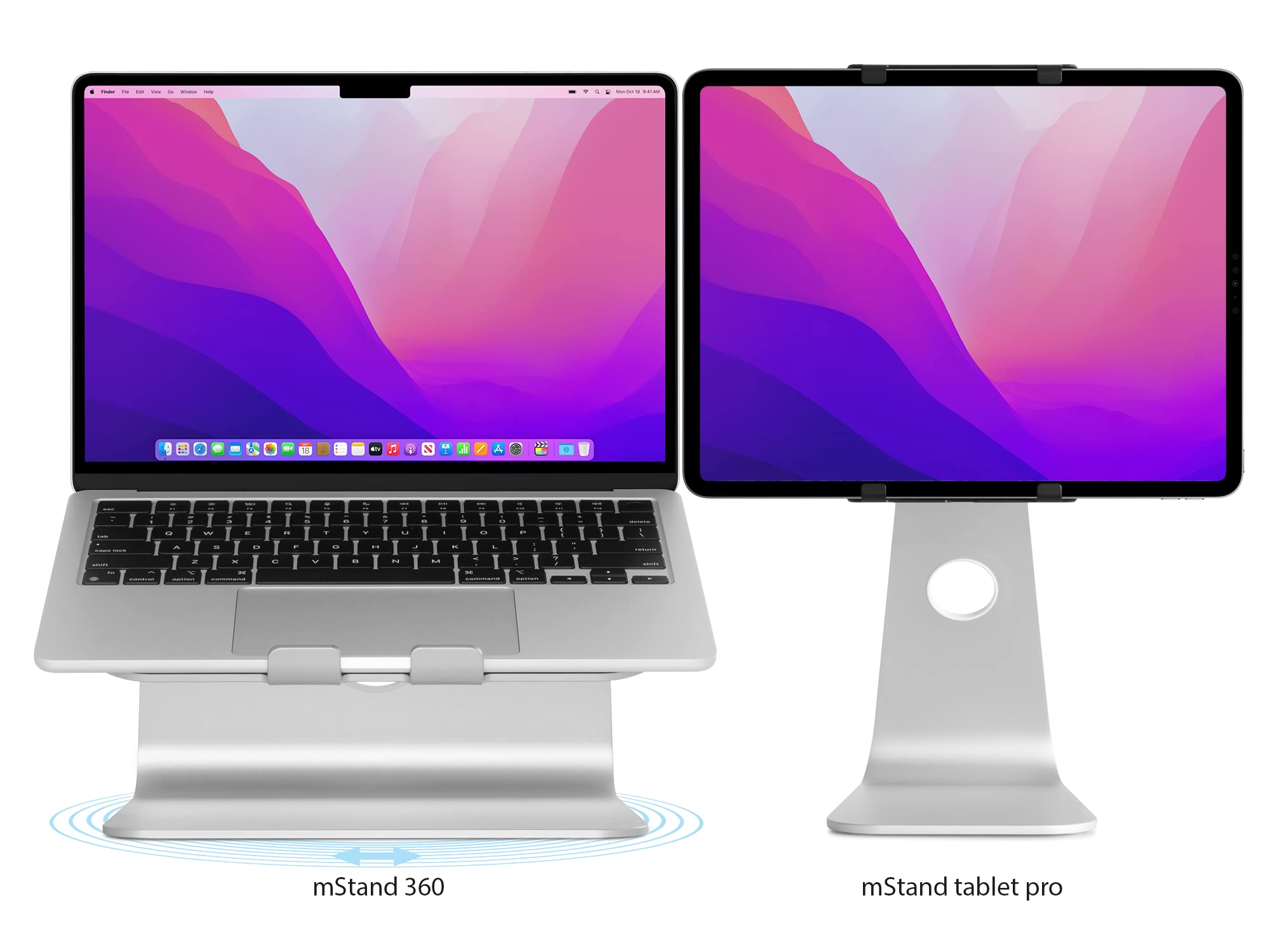 Rain Design mStand360 Laptop Stand with Swivel Base, Midnight (10091)