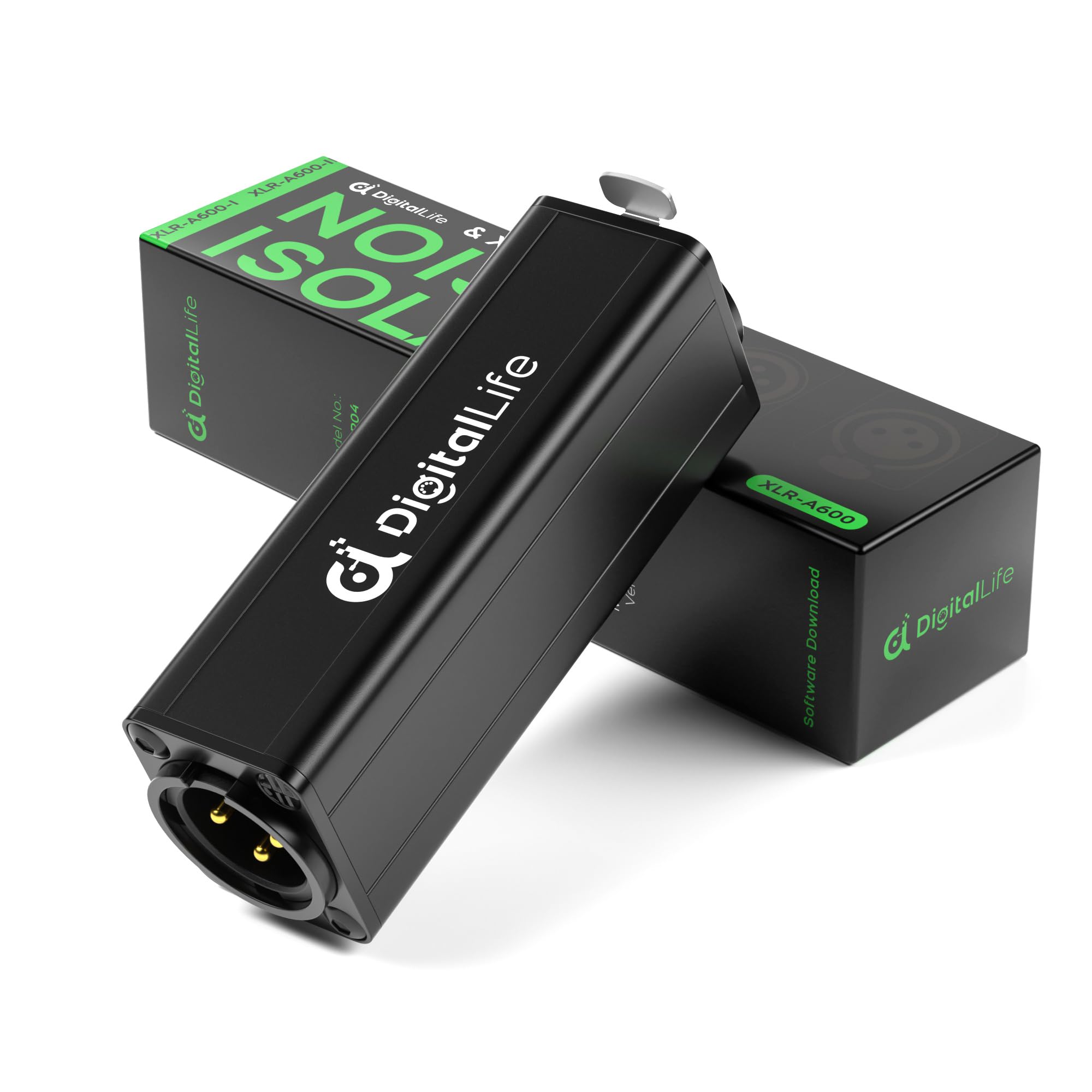 DigitalLife Single-Channel XLR Audio Ground Loop Noise Isolator - Hum Eliminator - Passive, XLR-A600-III, M/F (Not Compatible wi