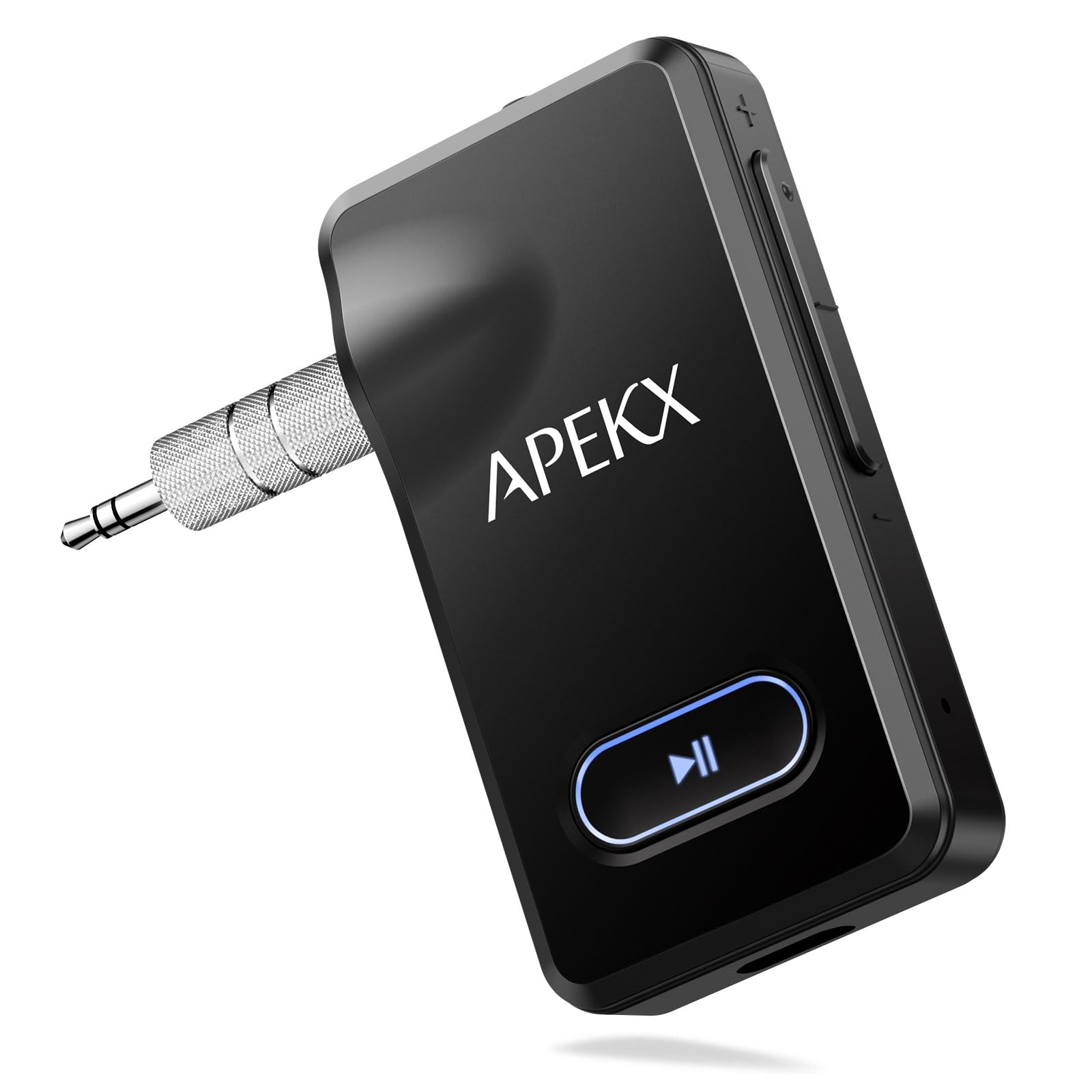 APEKX Bluetooth Adapter for Car, Wireless 3.5mm Aux Hi-Fi Audio Receiver with 15H Battery Life, for Home Stereo, Wired Headphone