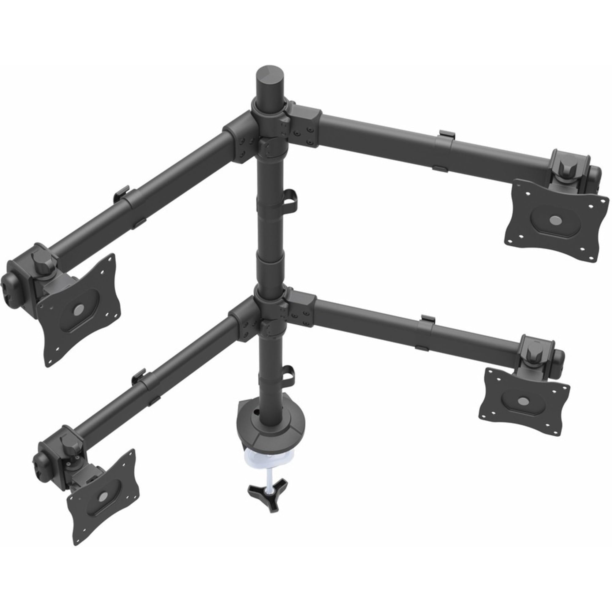Startech.Com Desk Mount Quad Monitor Arm   Ergonomic Vesa 4 Monitor Mount 2X2 Up To 27''   Articulating & Height Adjustable Pole