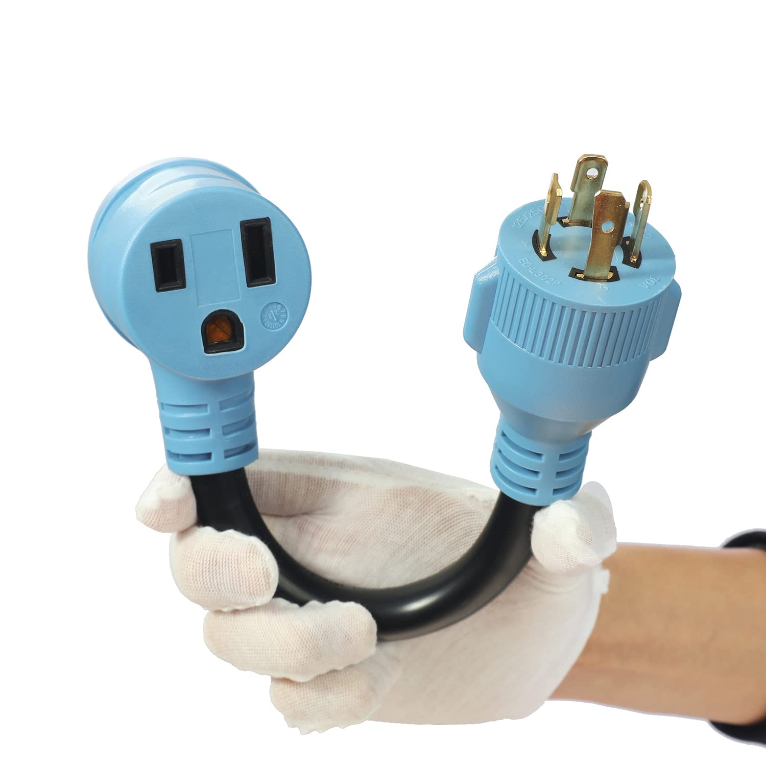 4 Prong 30 Amp Plug On Generator To 50 Amp Welder Outlet Adapter,Nema L14 30P To 6 50R Power Cord Use For Hooking Generator Up T