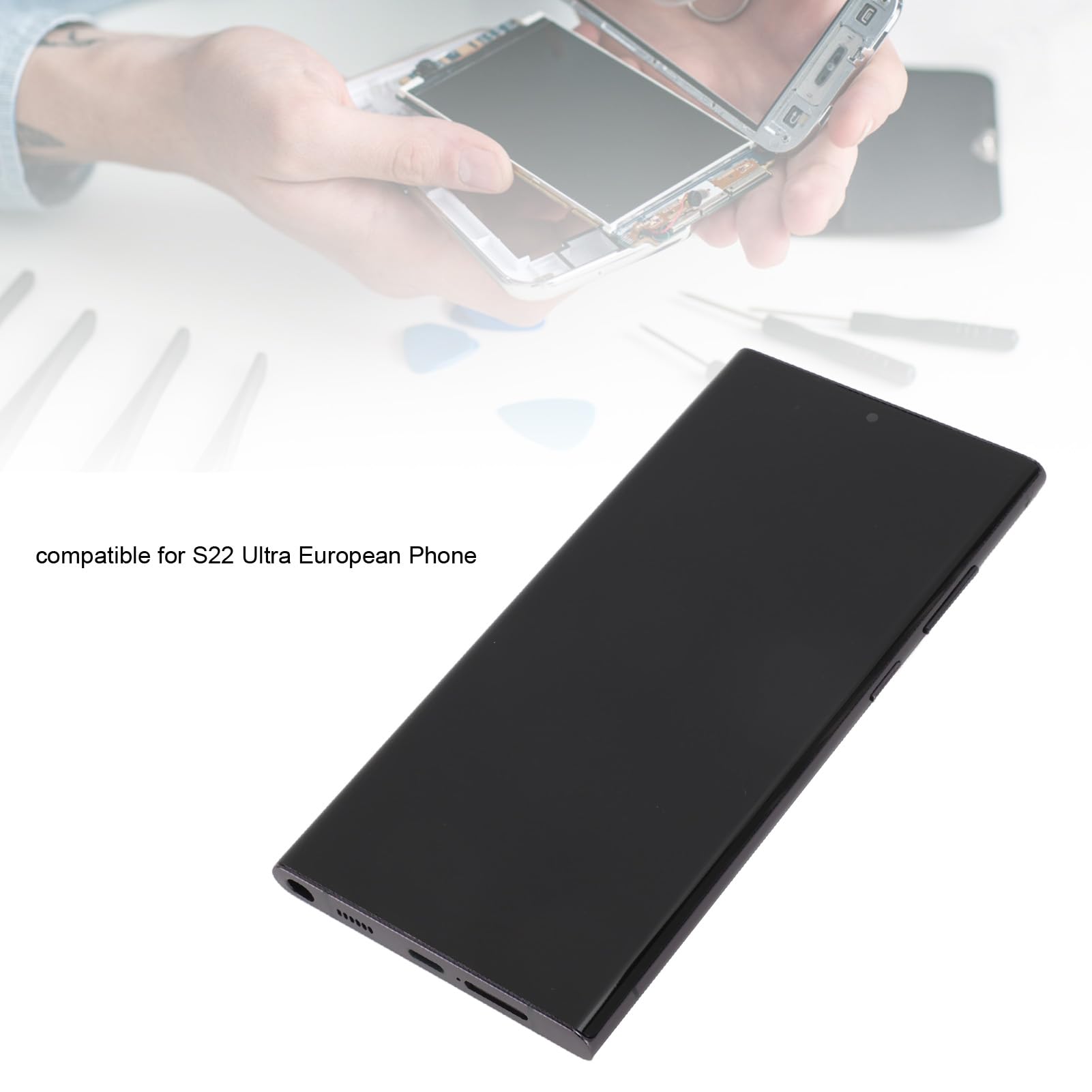 6.8 Original For Galaxy S22 Ultra, Led Lcd Display Touch Screen Digitizer Assembly S22Ultra 5G Lcd Screen Replacement With Black