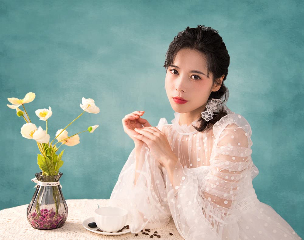 Kate Dark Cyan Photography Backdrops Abstract Photo Backdrop Poratrait Background For Photoshoot, 5X7Ft