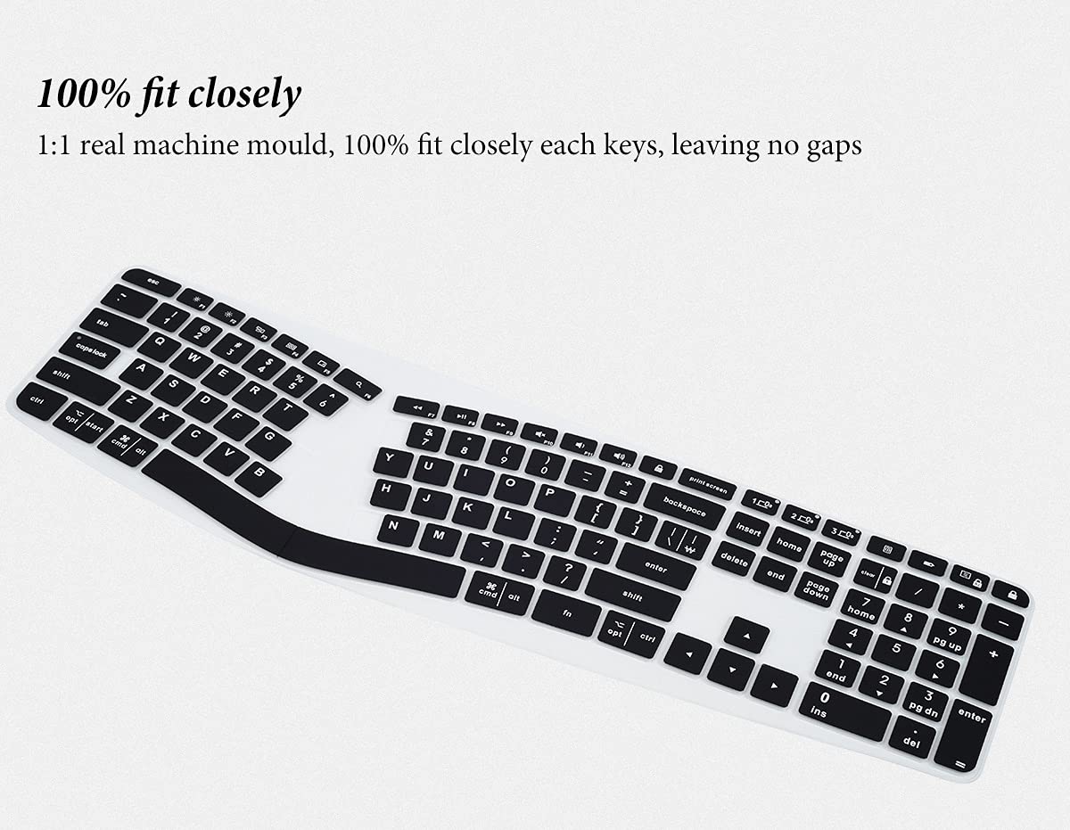 Keyboard Cover Skin For Logitech K860 Ergonomic Keyboard, Logitech Ergo K860 Wireless Ergonomic Keyboard Protector, K860 Split K
