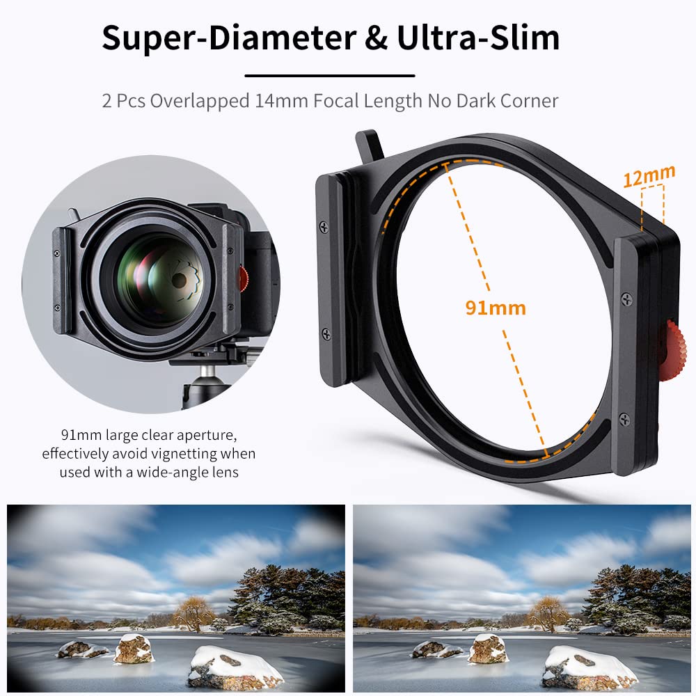 K&F Concept X Pro Square Filter Holder System Kit (Filter Holder + 95Mm Circular Polarizer + Square Nd1000 Filter + Nd8 + Nd64 +