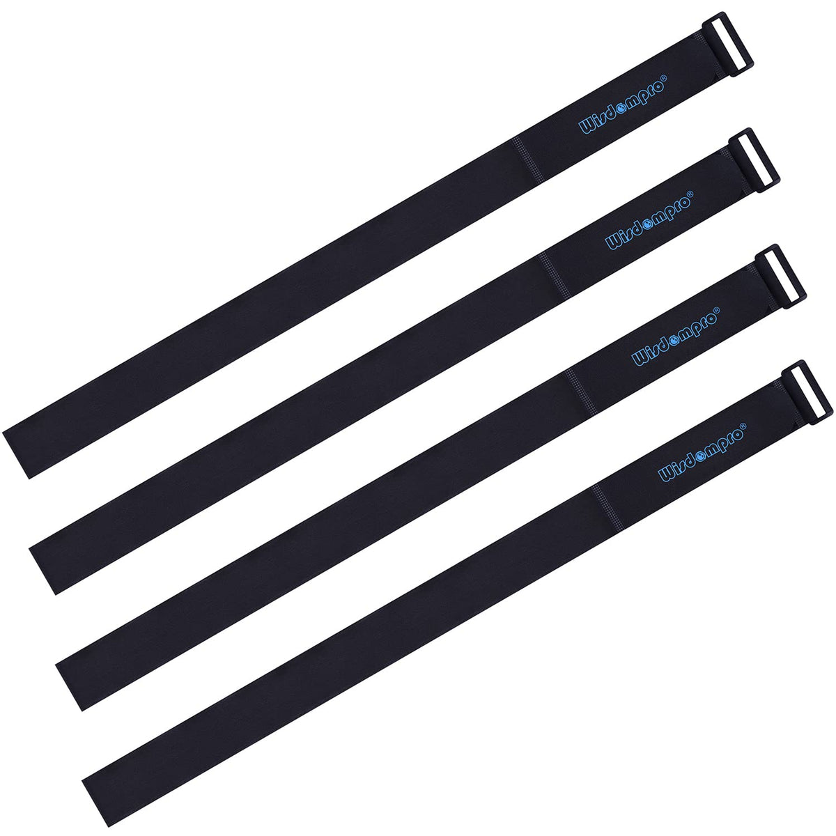 Extra Large 4 Pack 2 X 60 Inches Hook And Loop Strap, Reusable Fastening Cable Tie Down Straps By Wisdompro   Reusable, Durable