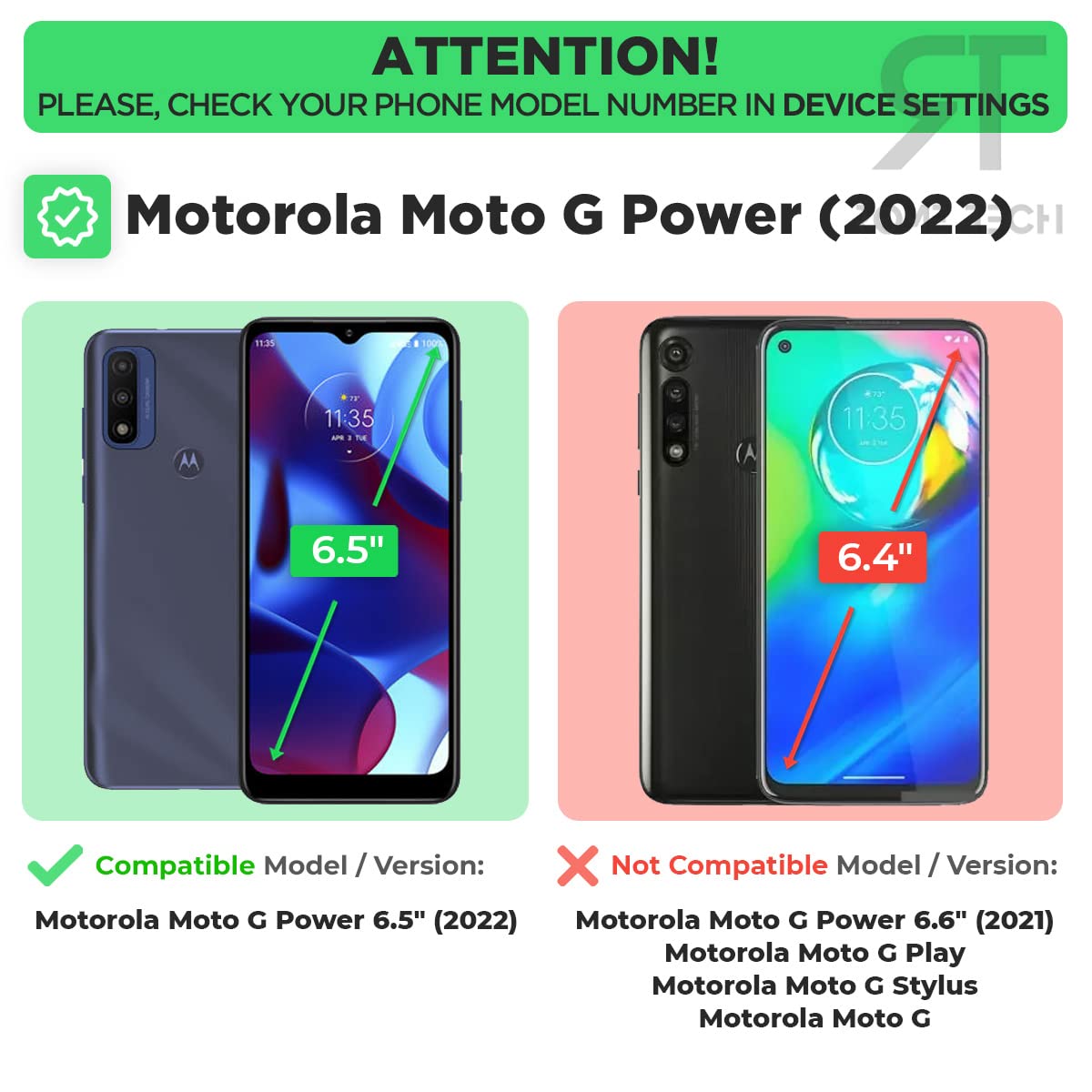 Rome Tech Motorola G Power (2022) Phone Case with Belt Clip Holster Kickstand Plastic Black