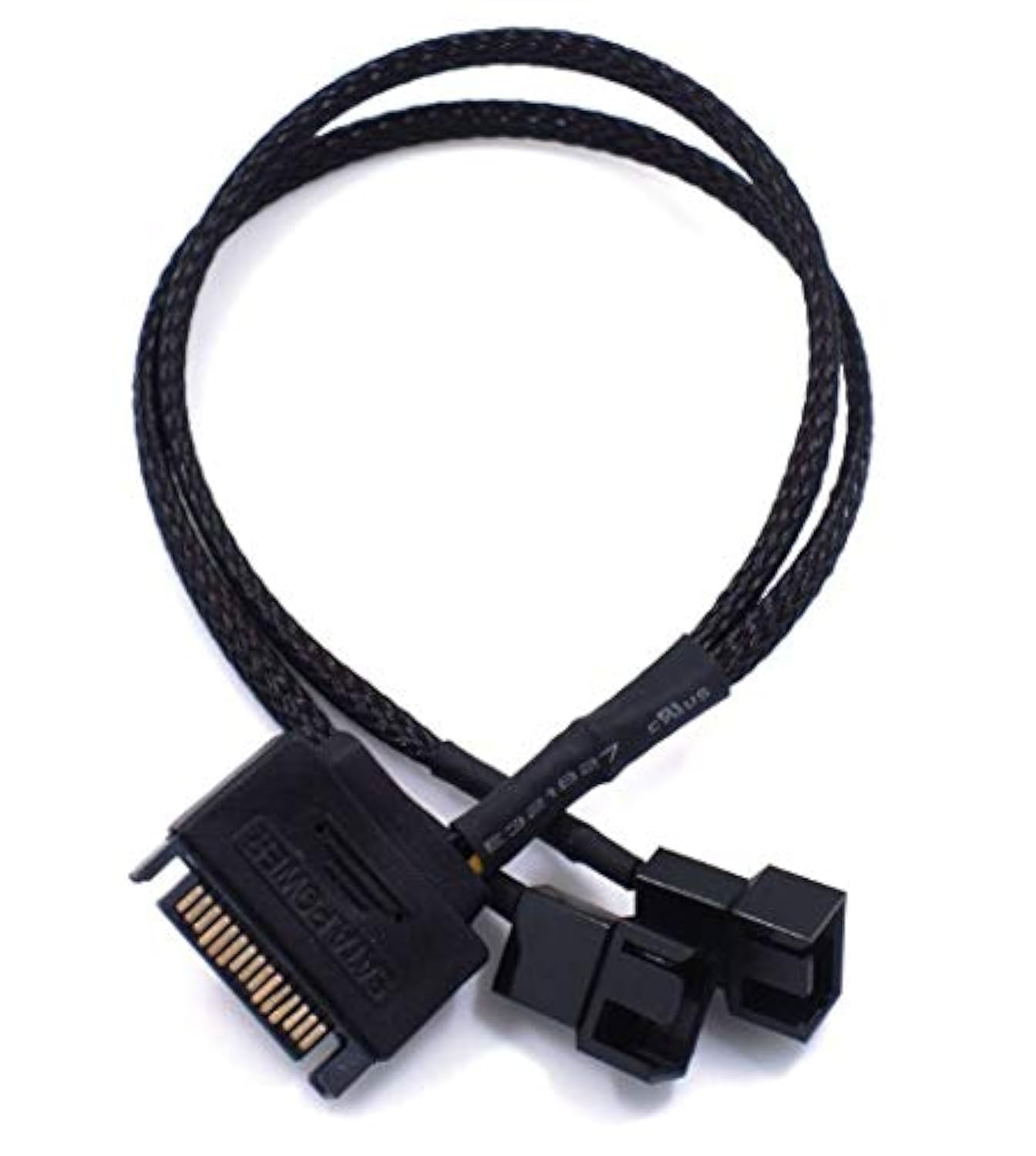 ZYAMY 2pcs Computer Cooling Fan Hub SATA to 2 x 3 Pin / 4 Pin PMW 12V PC Case Fan Power Adapter Cable, 3-Pin or 4-Pin (PWM Conne