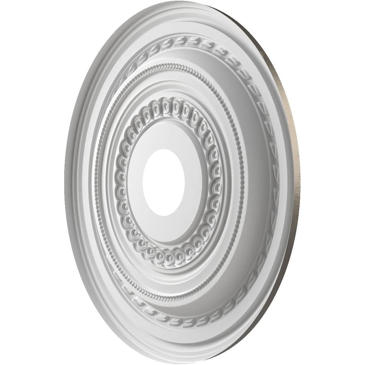 Ekena Millwork Cmp19Codst Cole Thermoformed Pvc Ceiling Medallion (Fits Canopies Up To 5 1/8), 19Od X 3 1/2Id X 1P, Universal Ag