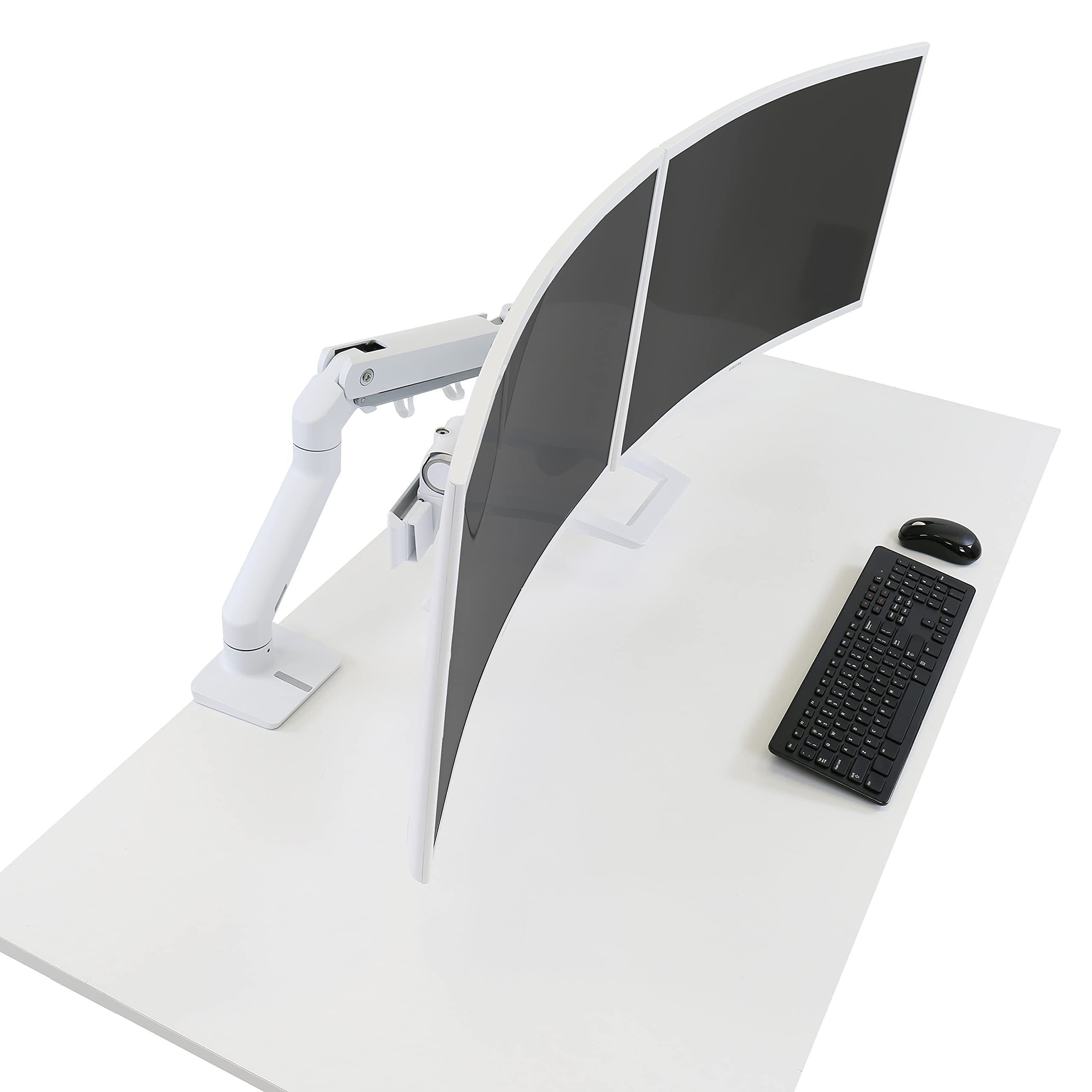 Ergotron � HX Dual Monitor Arm, VESA Desk Mount � for 2 Monitors Up to 32 Inches, 5 to 17.5 lbs Each � White