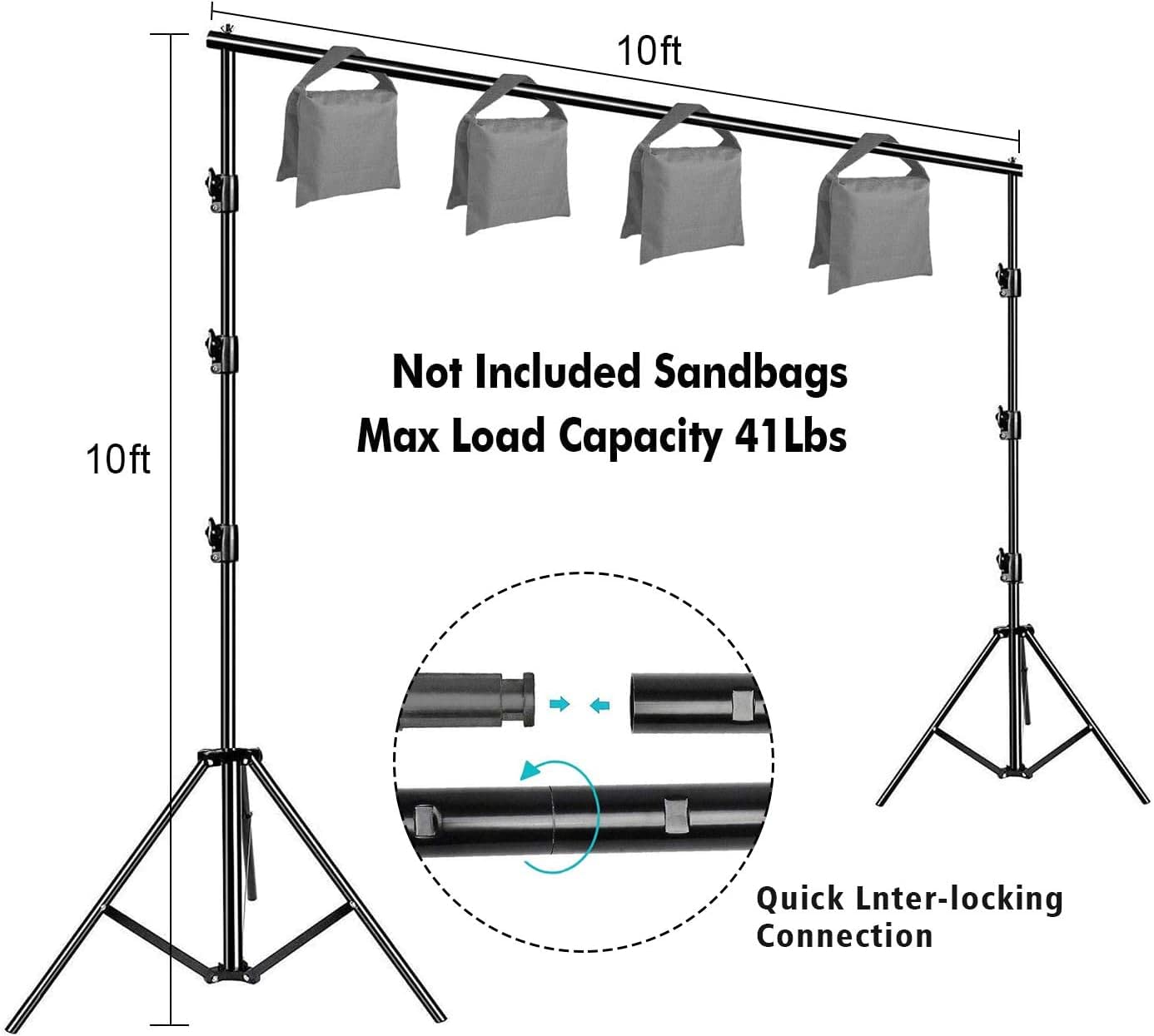 Slow Dolphin Photo Video Studio 10 X12Ft 100% Cotton White Muslin Backdrop With 10 X 10Ft Stand Photography Background Support S