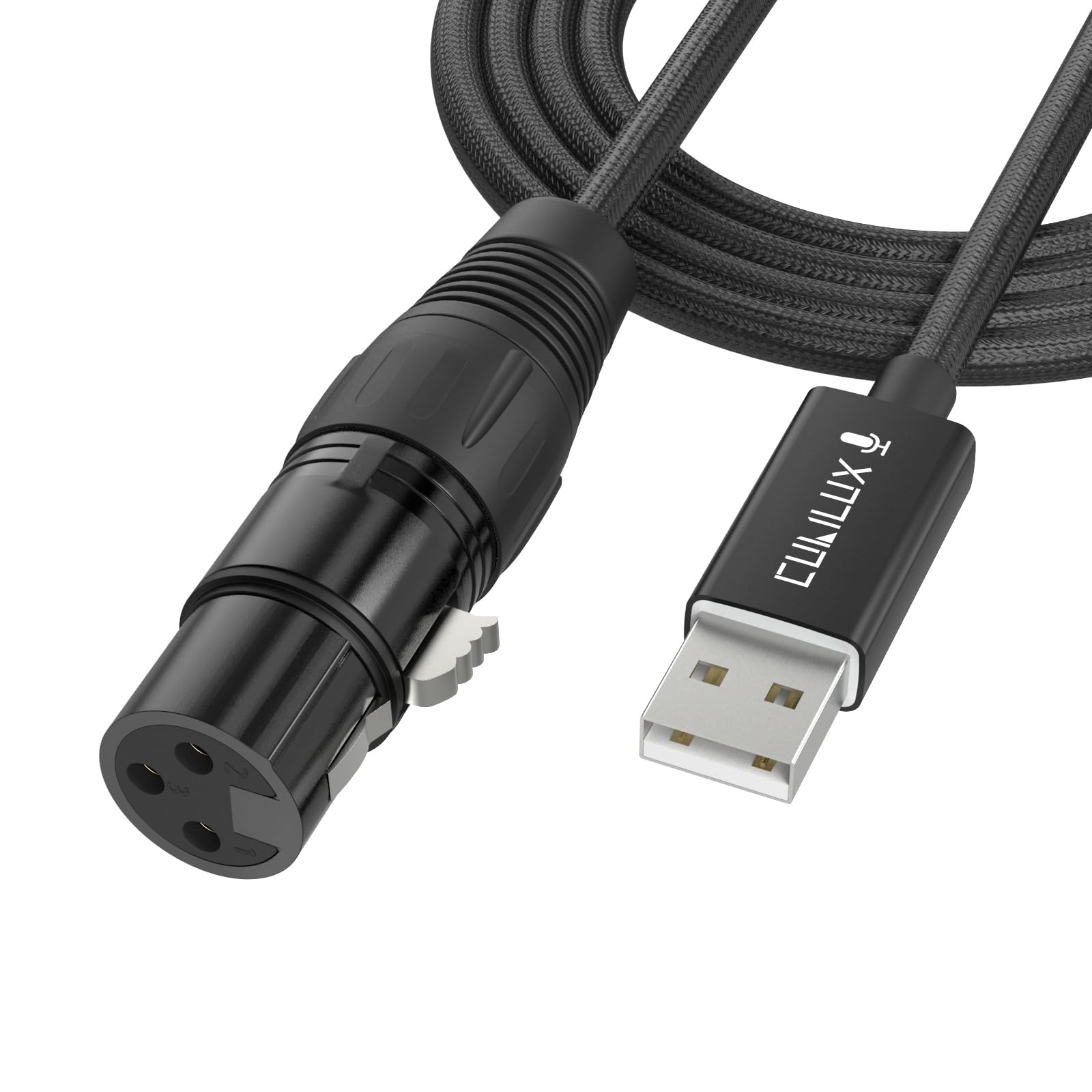 Cubilux Usb A To Xlr Microphone Cable, Usb To Xlr Female Mic Cord For Laptop, Computer, Pc, 6.6 Ft