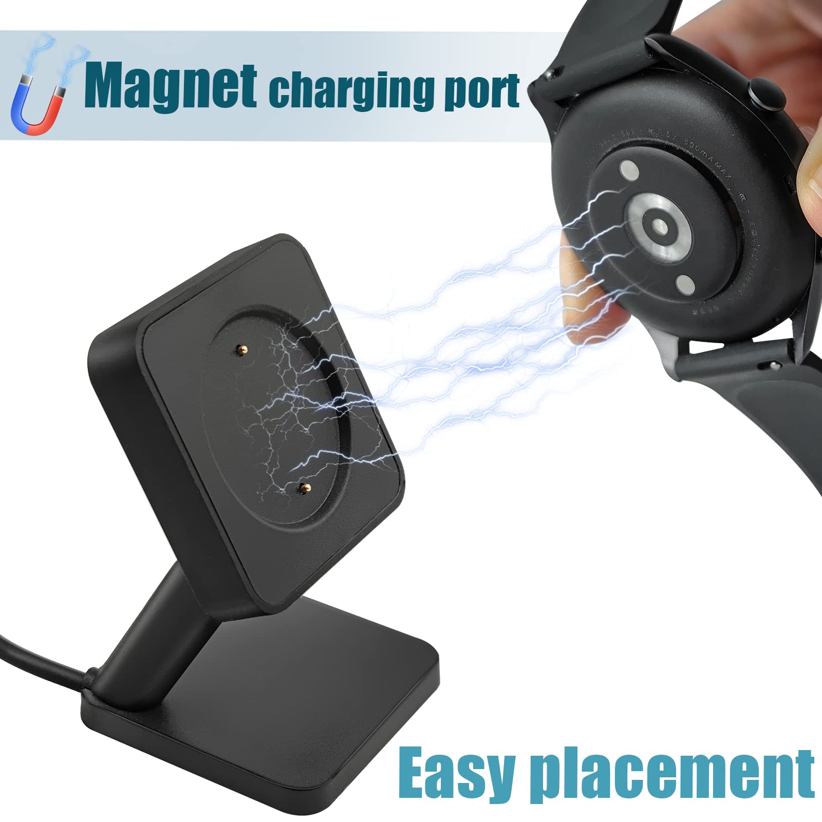 Replacement Charger Stand Compatible With Amazfit Gtr 4, Gtr 3, Gtr 3 Pro, Gts 3 Smart Watch,Charging Dock With Usb Charger Cabl