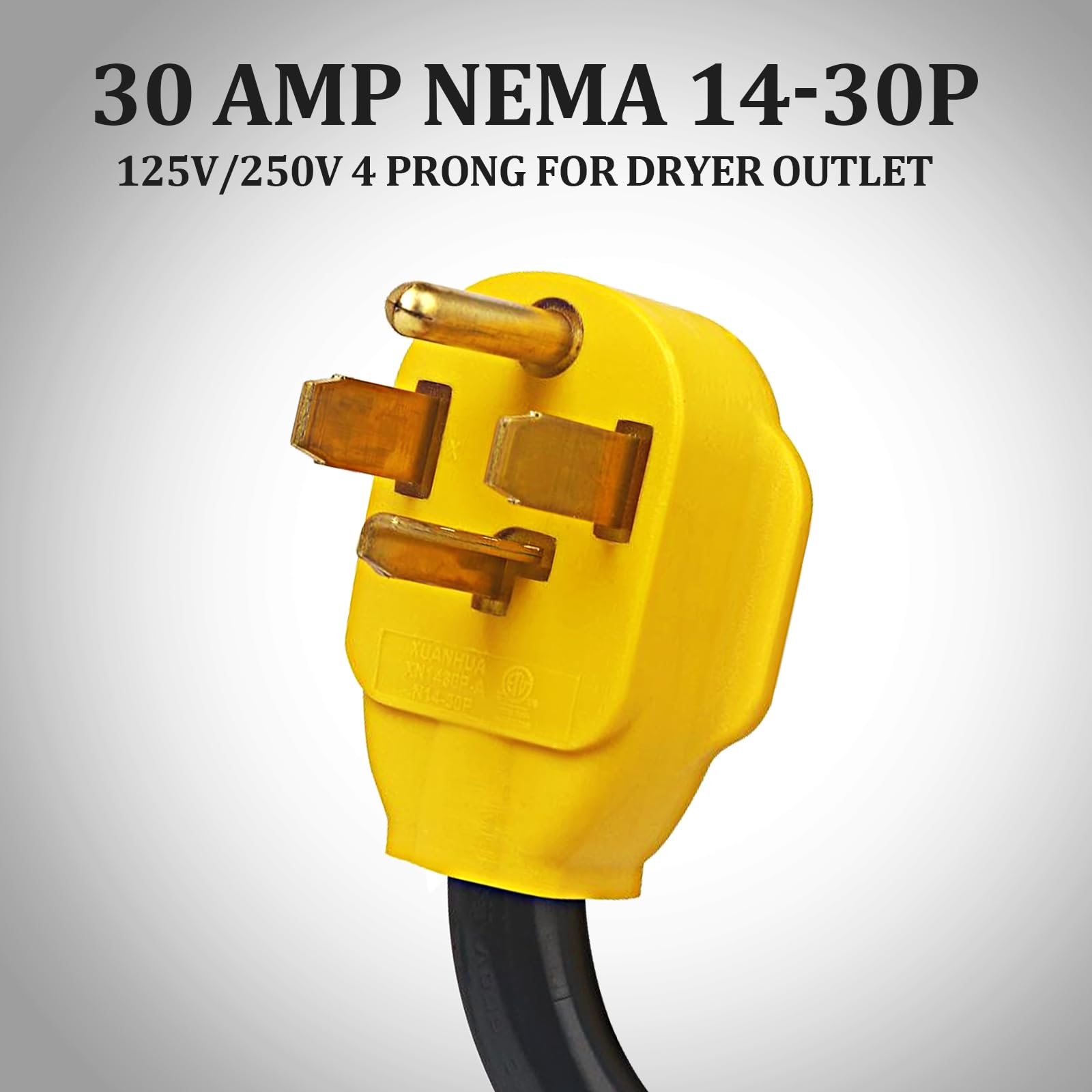 Nema 14 30P To 14 50R Ev Charger Adapter Cord, 30 Amp Dryer To 50 Amp Ev/Rv Conversion Adapter For Leave 2 Charging, Compatible