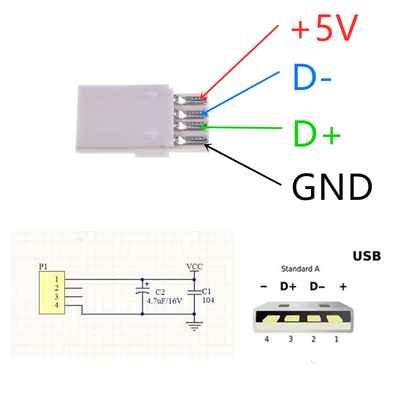 Oiyagai 40Pcs Soldering Usb Type A Male Connector With Metal Shell For Diy