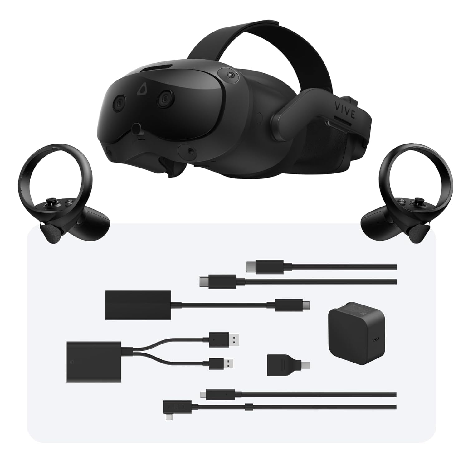 HTC Vive Focus Vision Wired Bundle - XR Headset with DisplayPort PC VR Streaming Kit