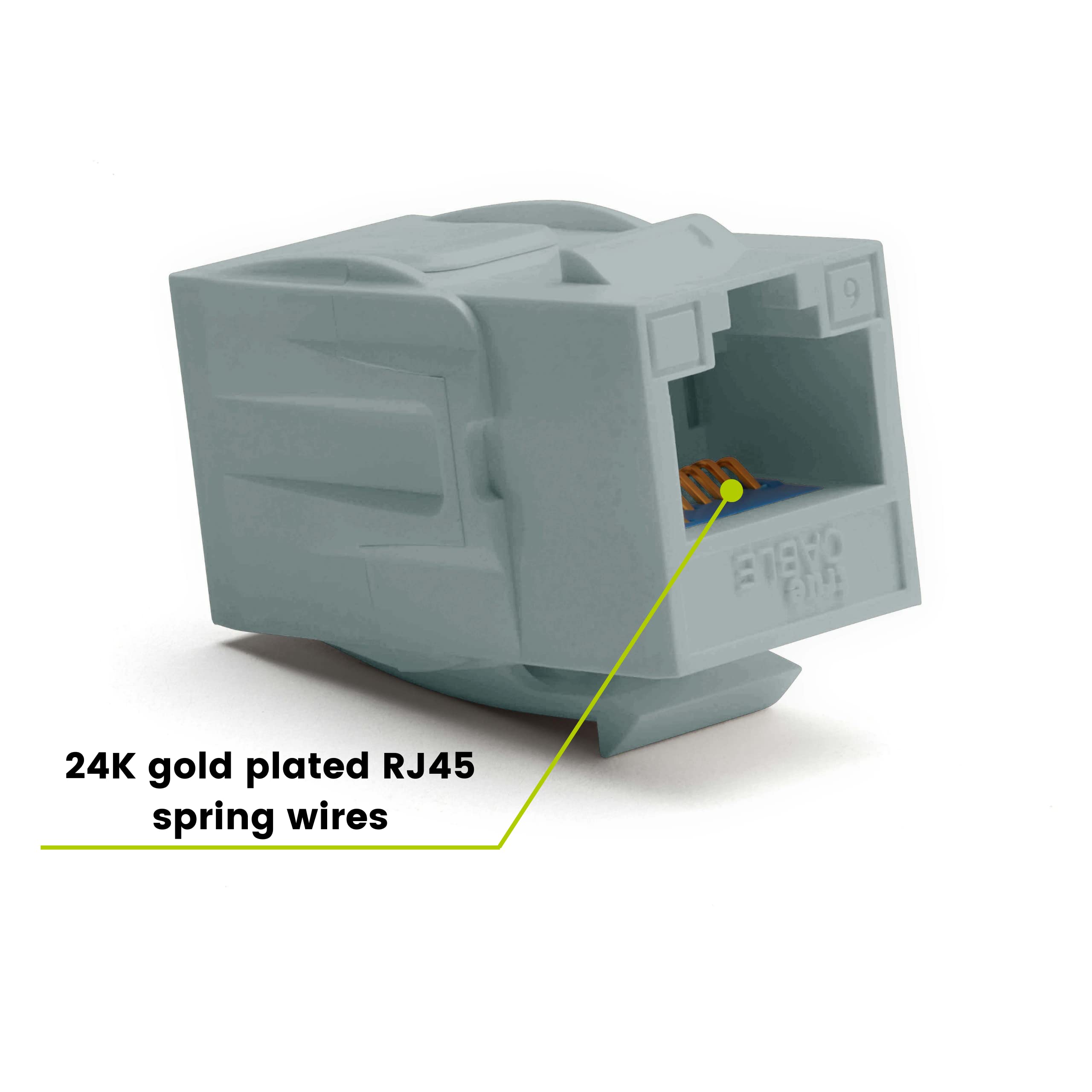 Truecable Cat6 Keystone Jack Coupler, Unshielded (Utp), Poe++ (4Ppoe), Ul Listed, Etl Verified, Ansi/Tia 568 2.D Cat 6 Performance Compliant, Female To Female Rj45 Couplers, Gray, 2 Pack